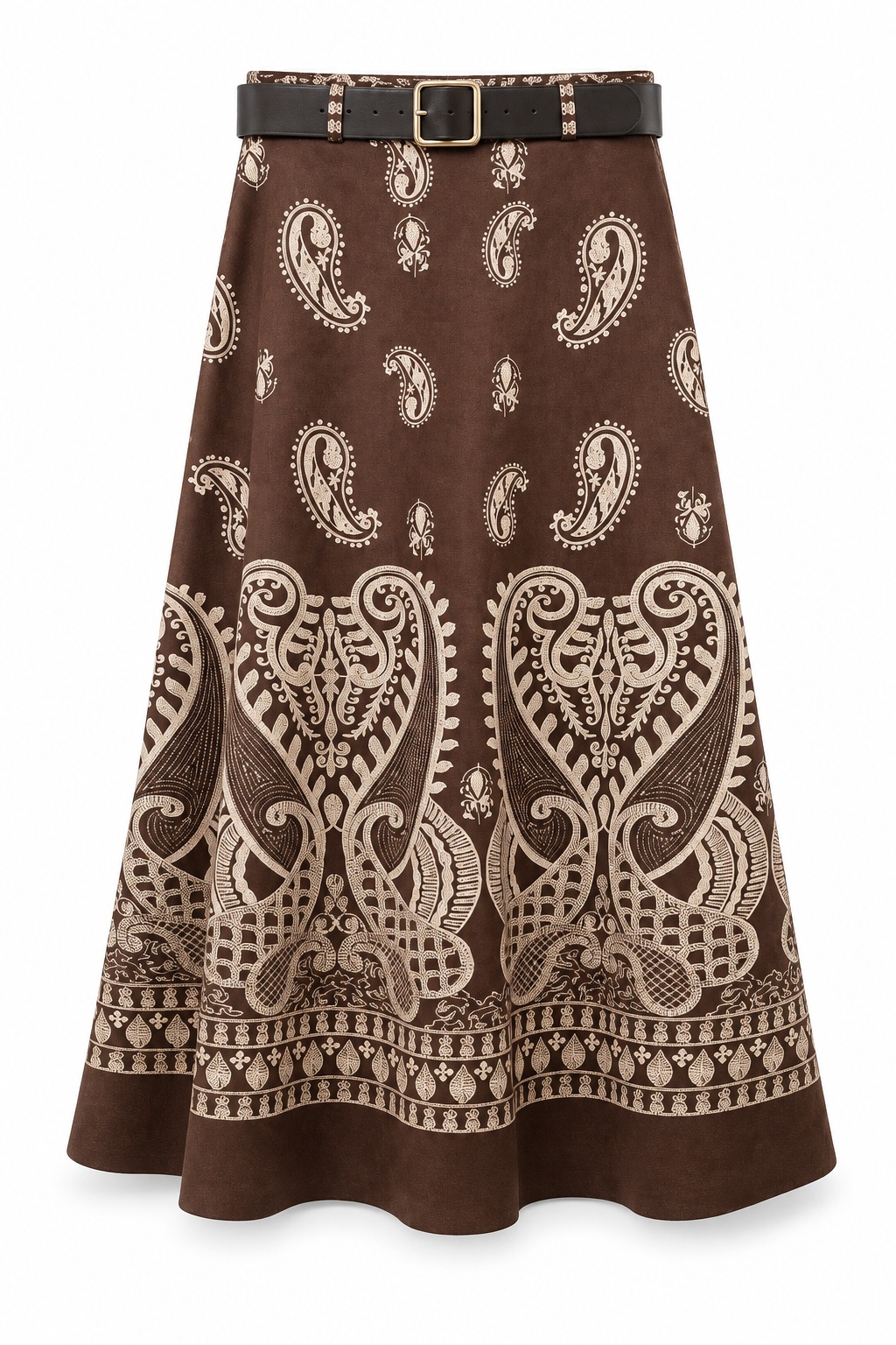 A-line Maxi Skirt with Belt