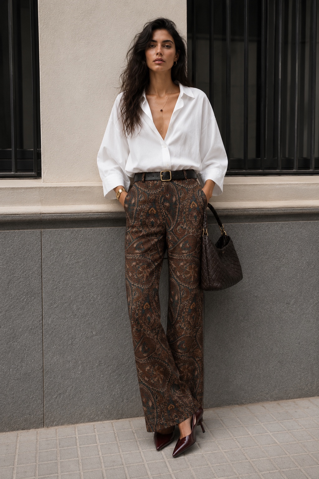 Paisley Flare Trousers