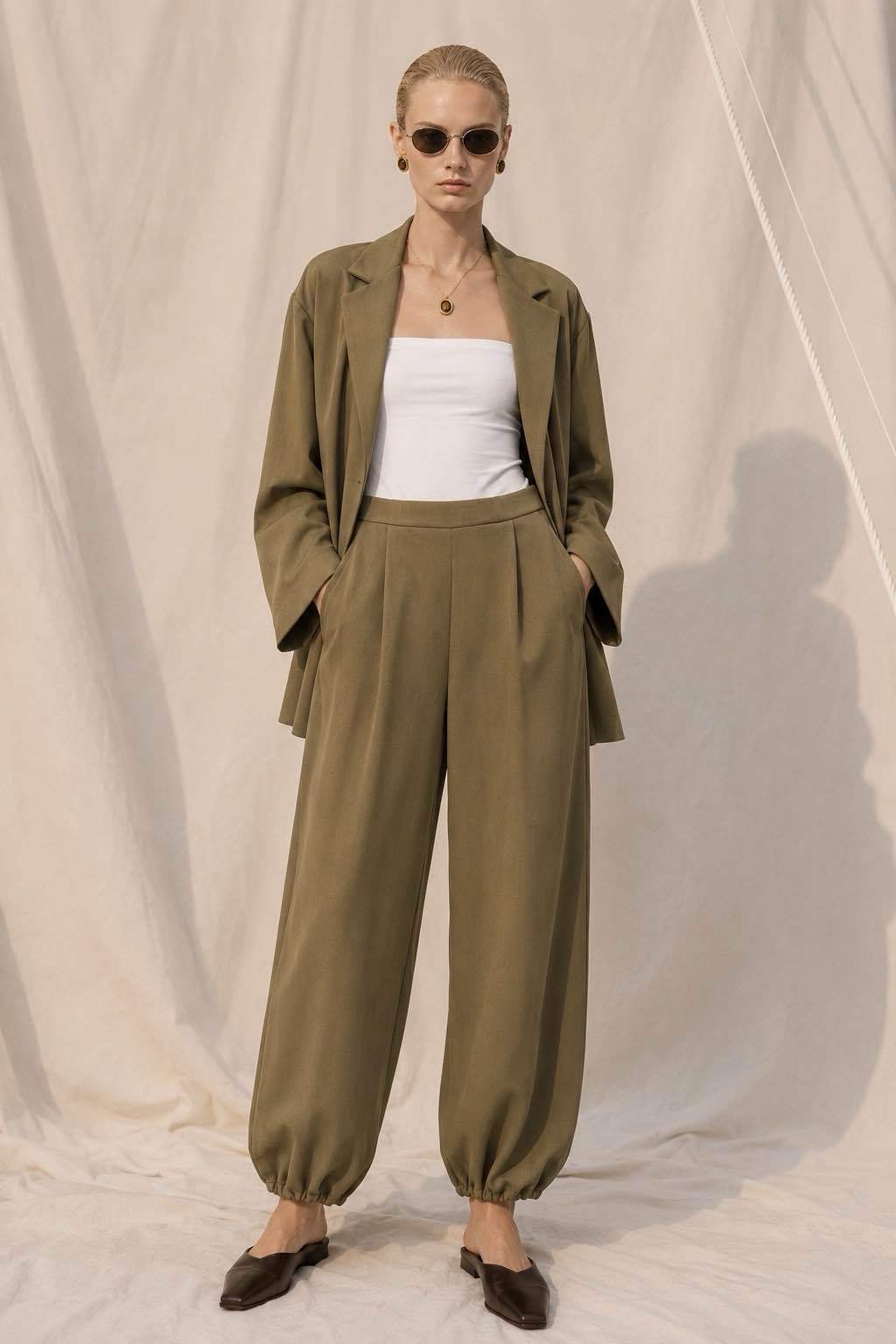 Pleated Balloon Joggers