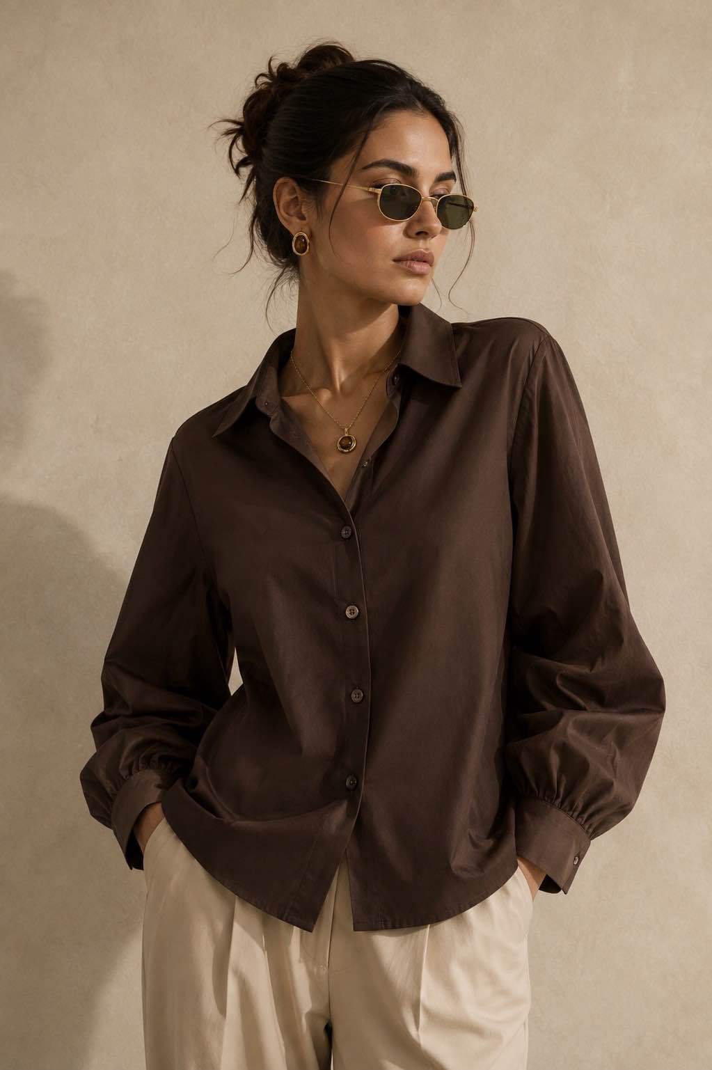 Straight Shirt with Collar