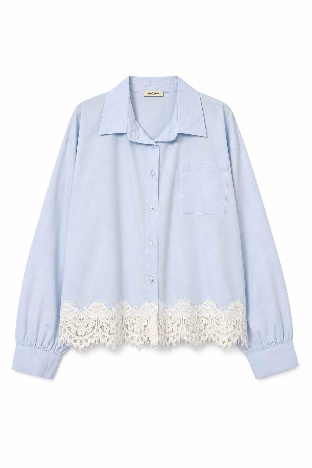 Relaxed Shirt with Lace