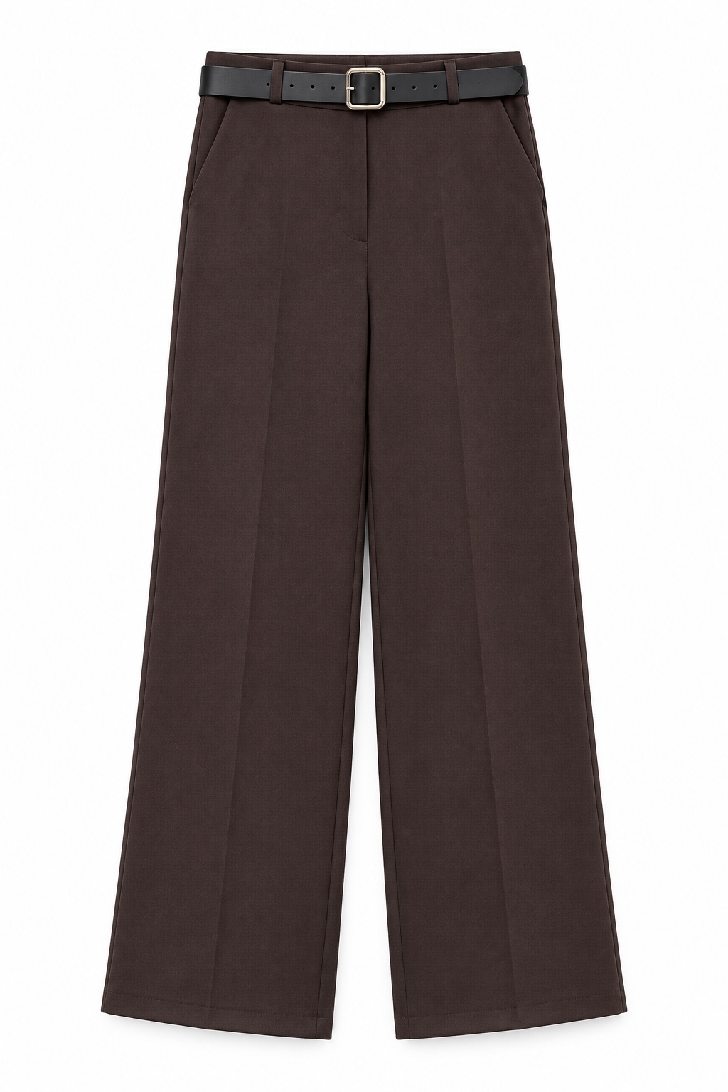 Wide Trousers with Belt