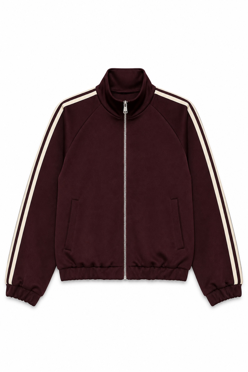 Relaxed Sweat Jacket with Funnel Neck