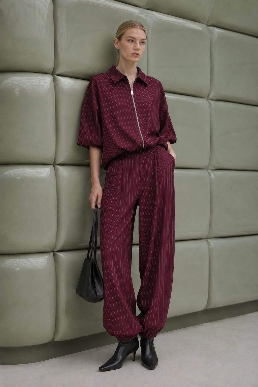 Striped Balloon Joggere