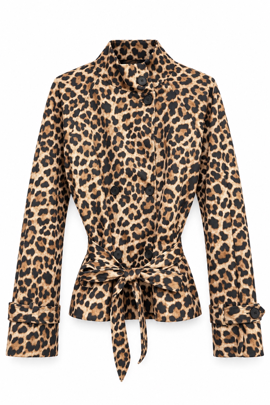 Fitted Jacket with Stand Collar