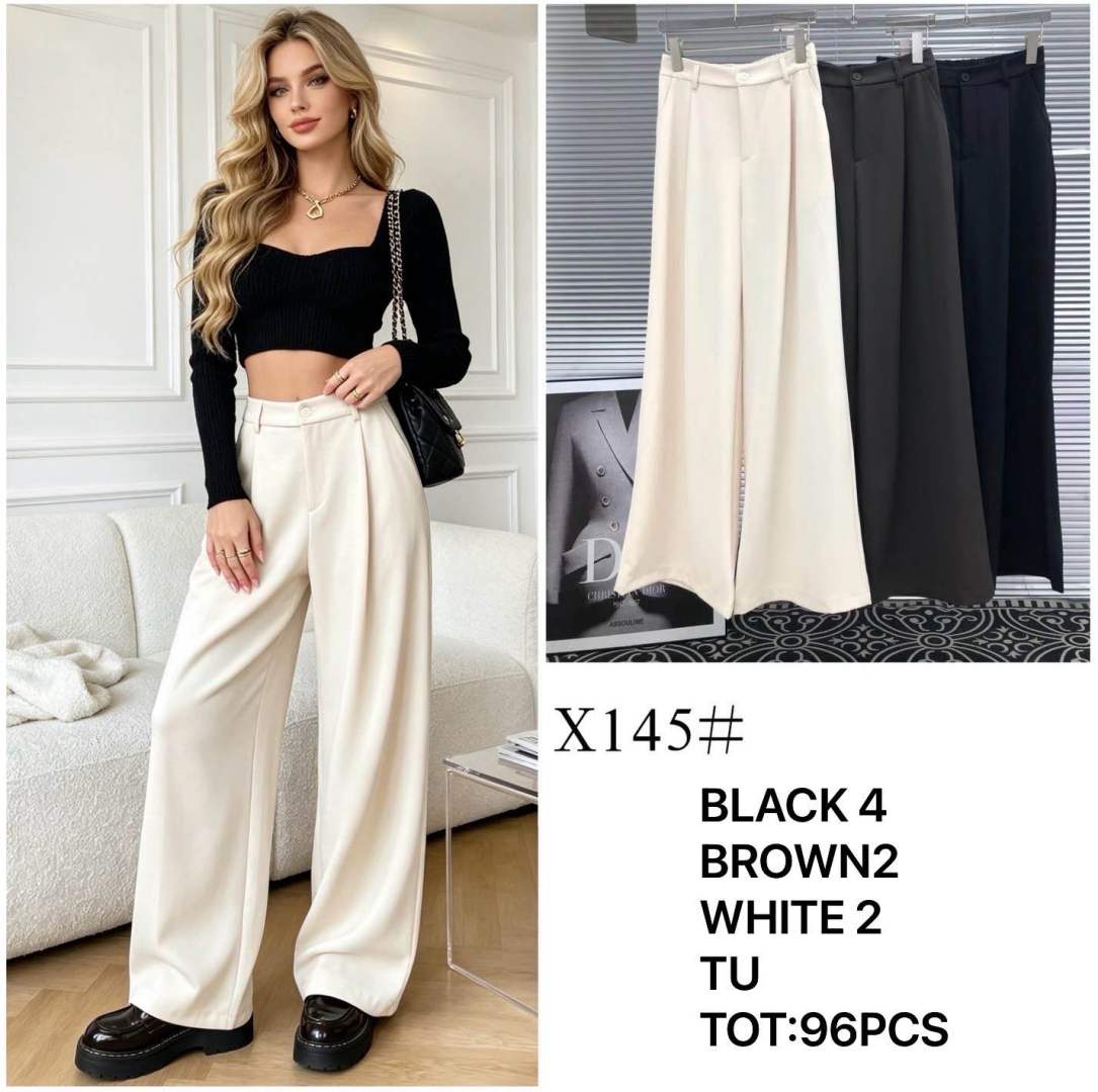 Wide Pleated Trousers