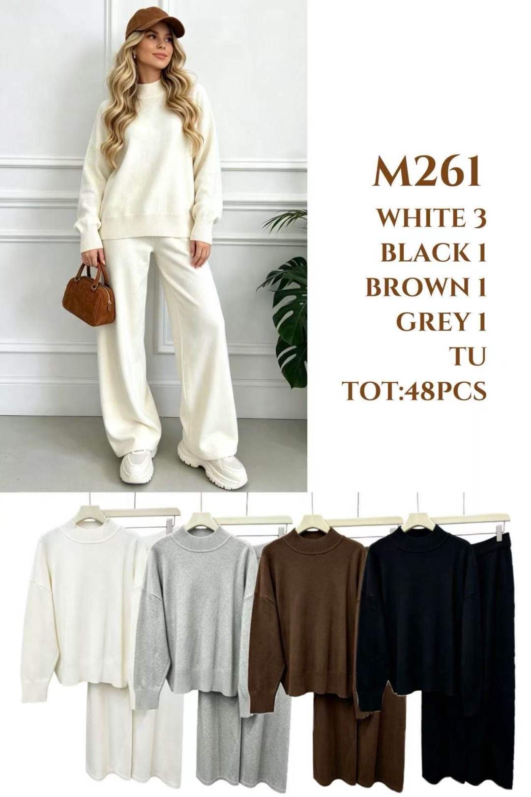 Relaxed Half-Turtleneck Set