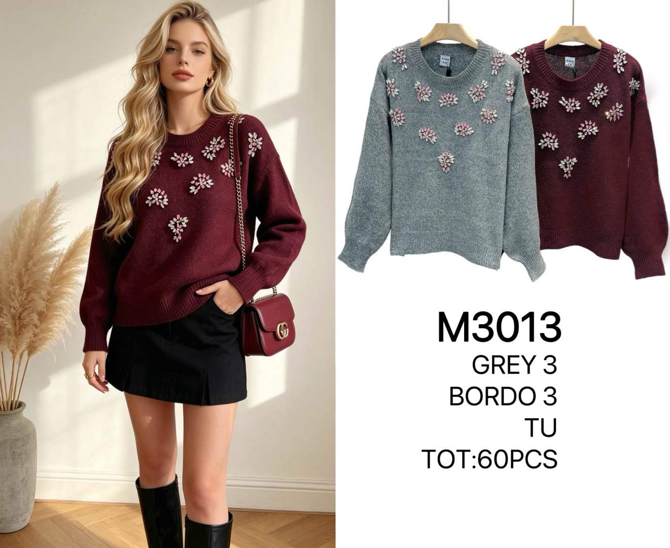 Regular Sweater with Embroidery