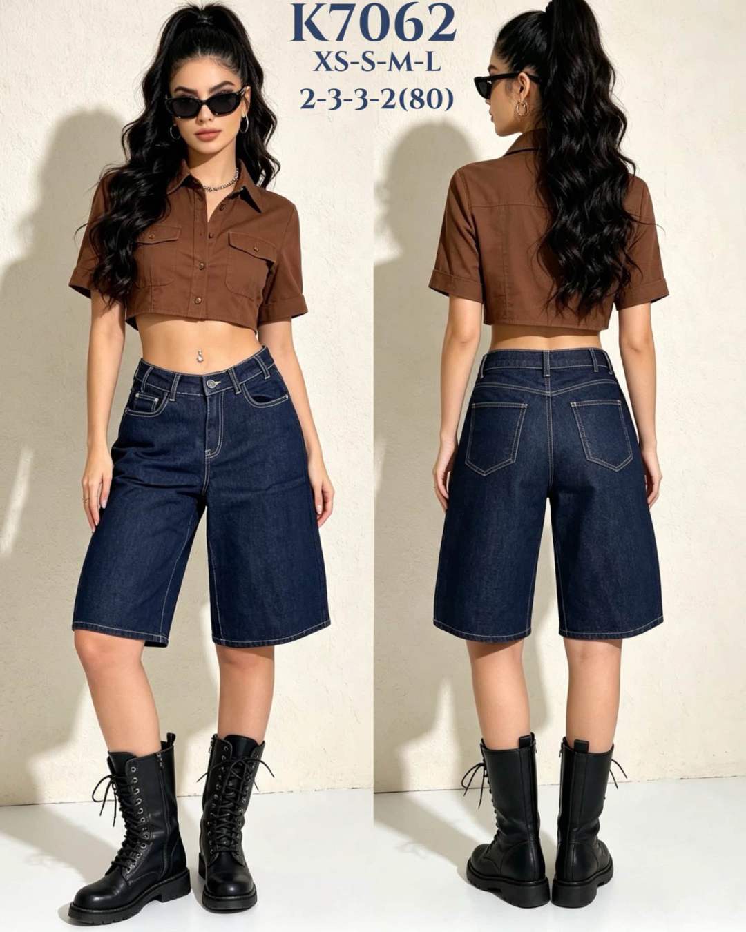 Wide High‑Waist Shorts