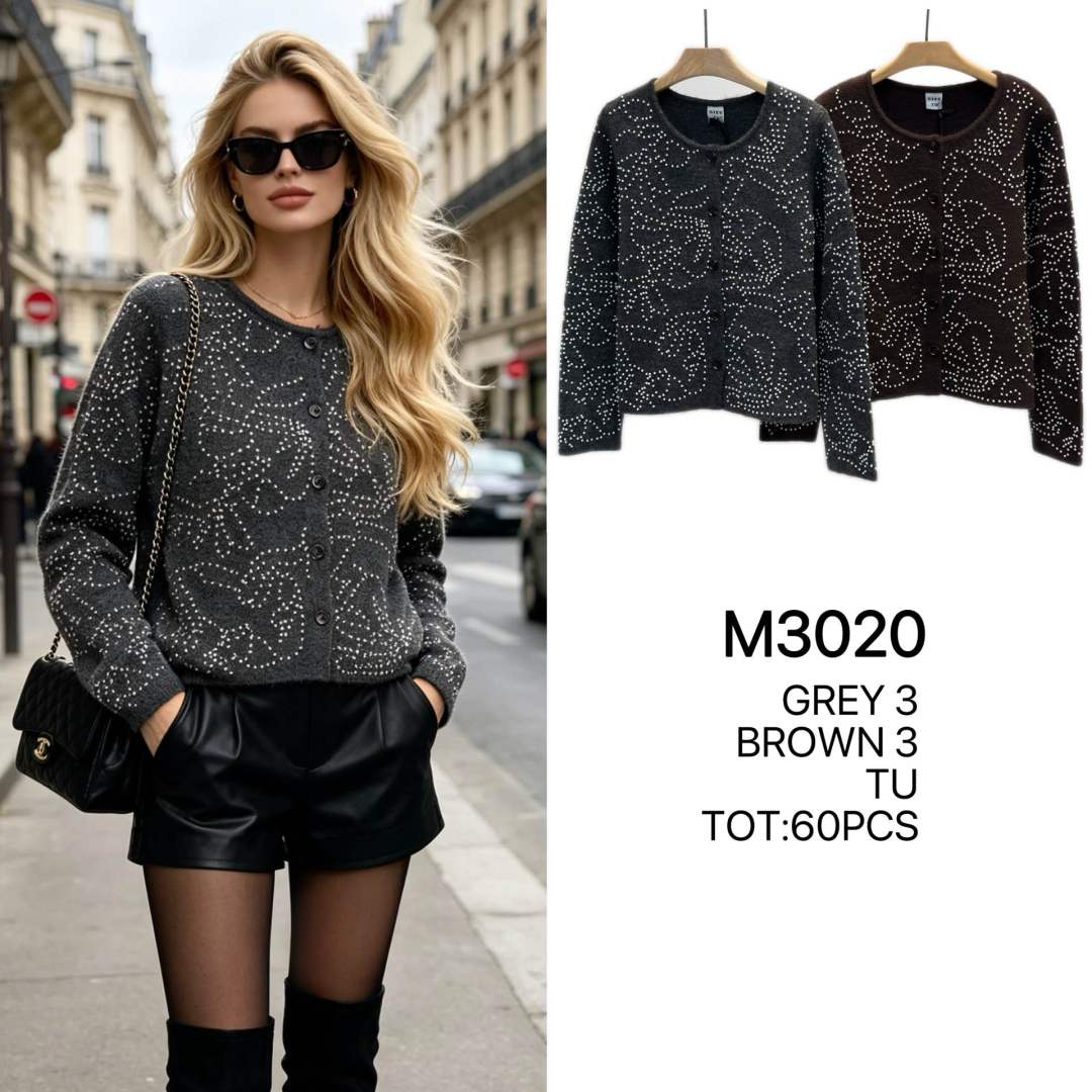 Stud-Embellished Cardigan