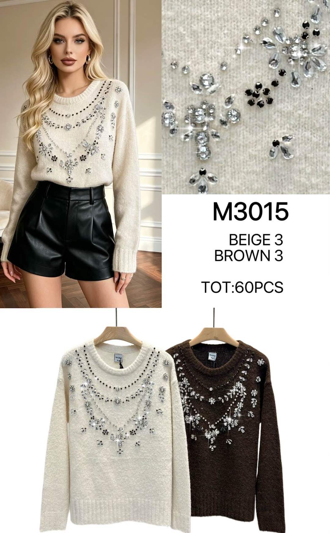 Classic Floral-Embellished Sweater