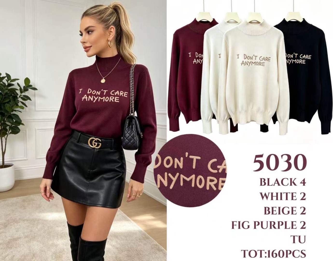 Straight Mock‑Neck Sweater