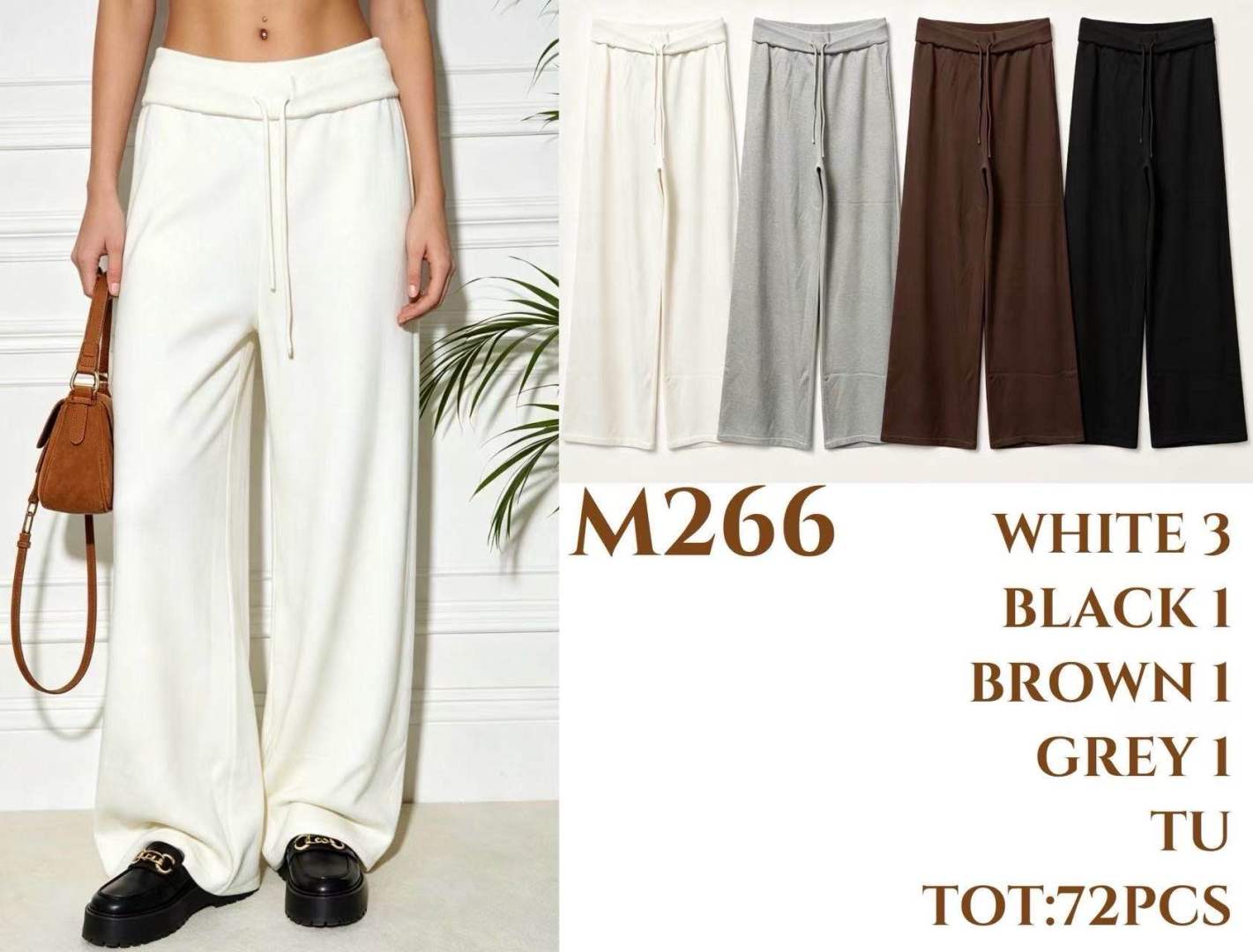 Wide‑Leg Drawstring Trousers