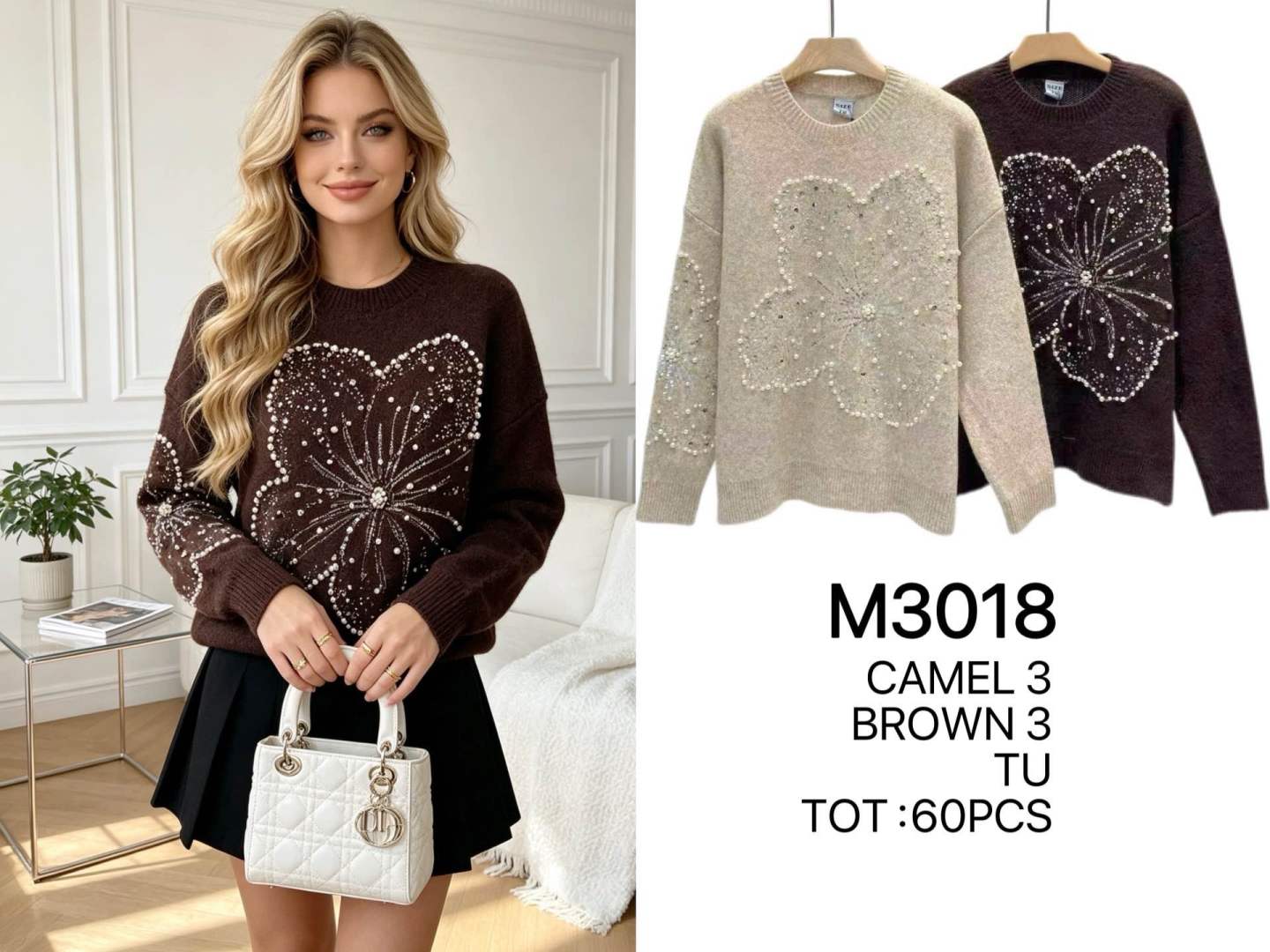 Embroidered Floral Sweater
