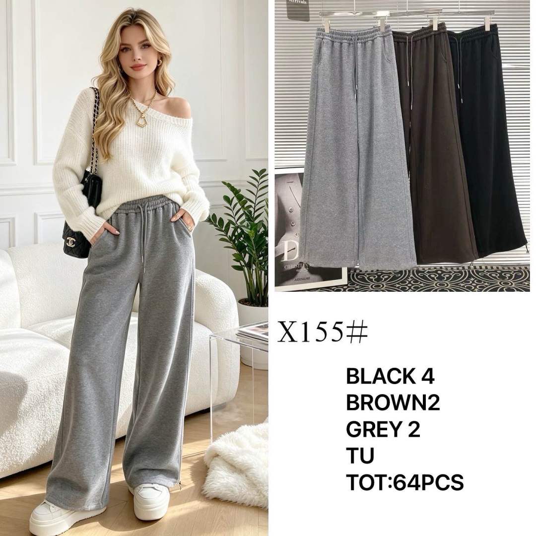 Wide‑Leg Drawstring Trousers