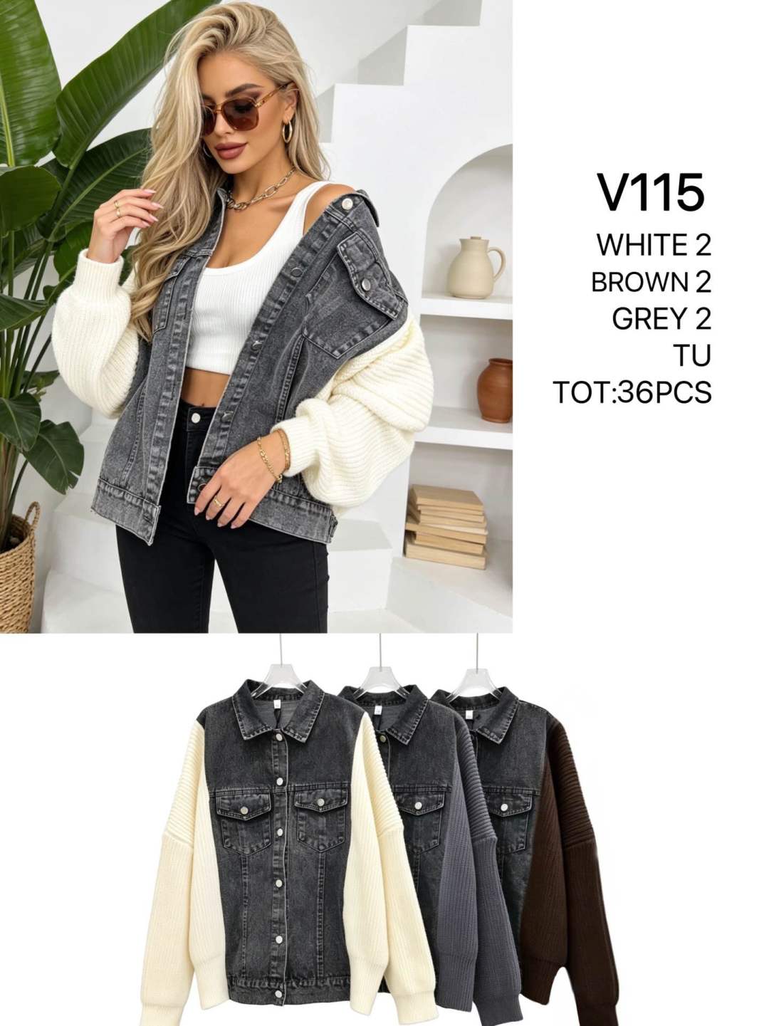 Katana Jacket with Knit Sleeves