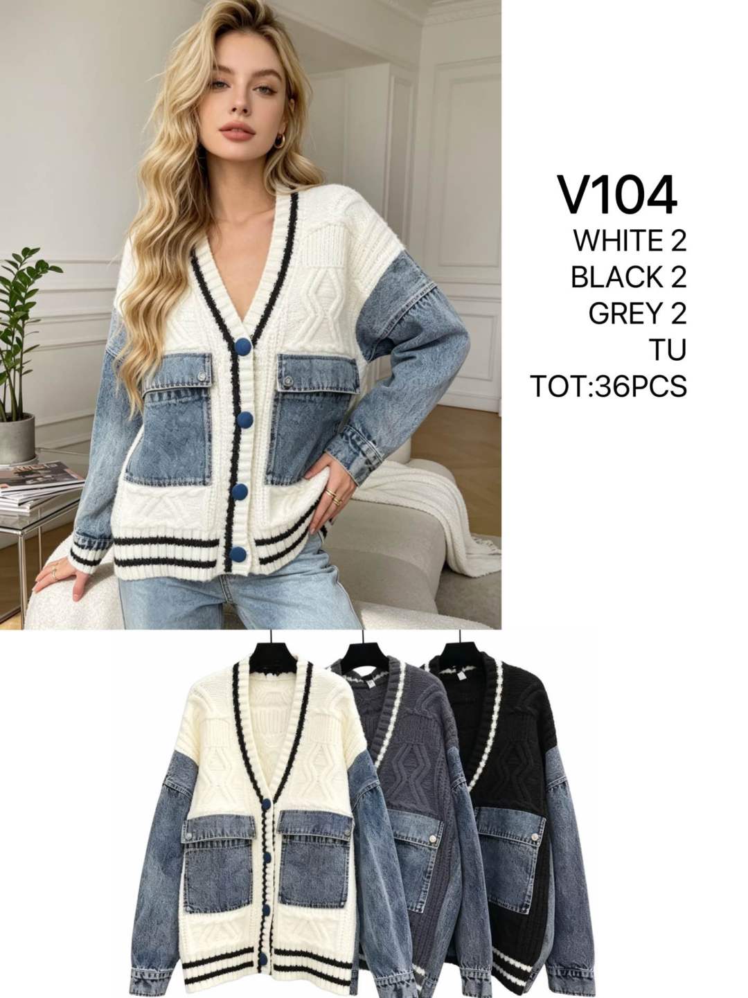 Relaxed Cardigan with Pockets