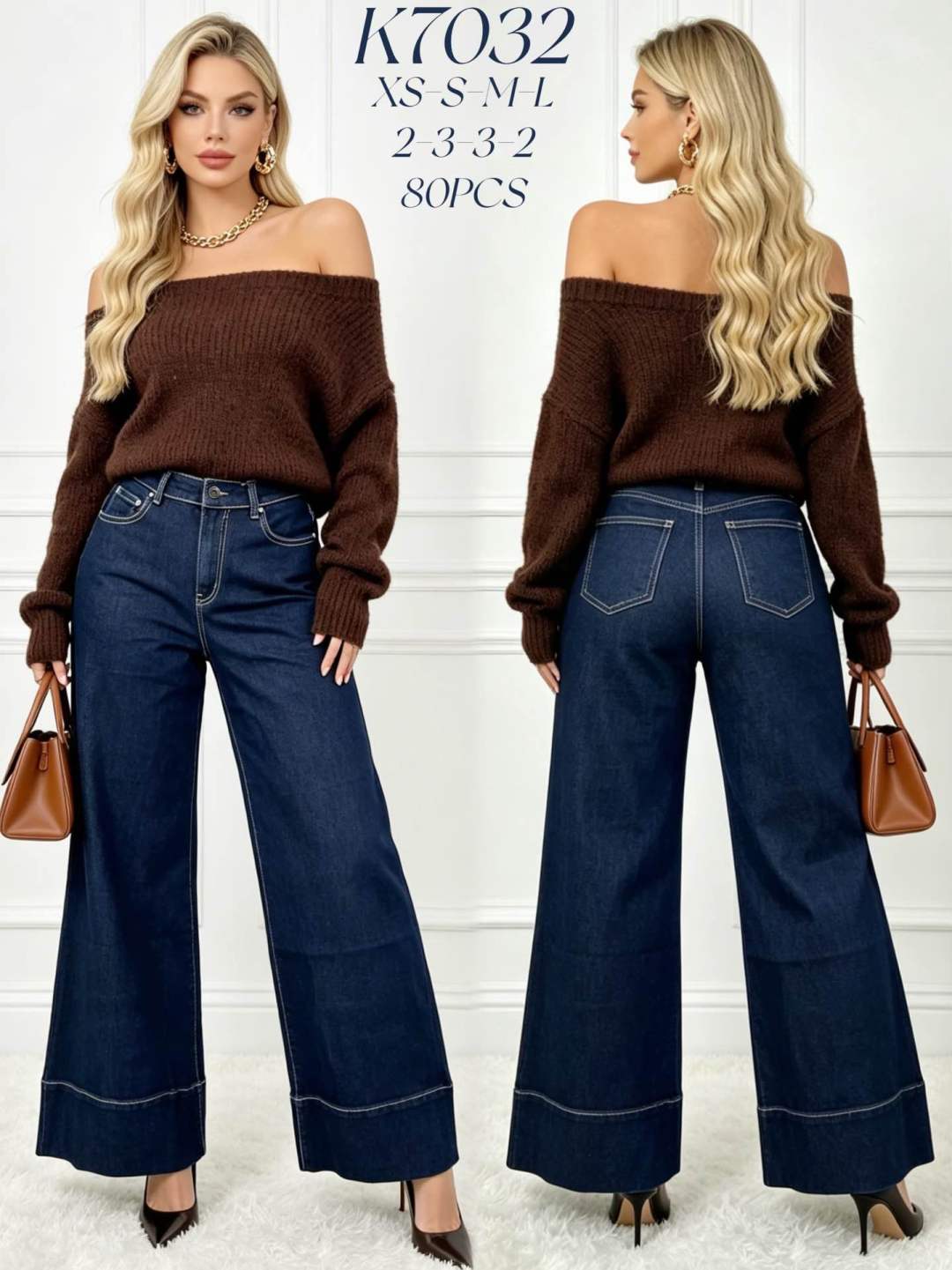 High-Waist Flared Jeans