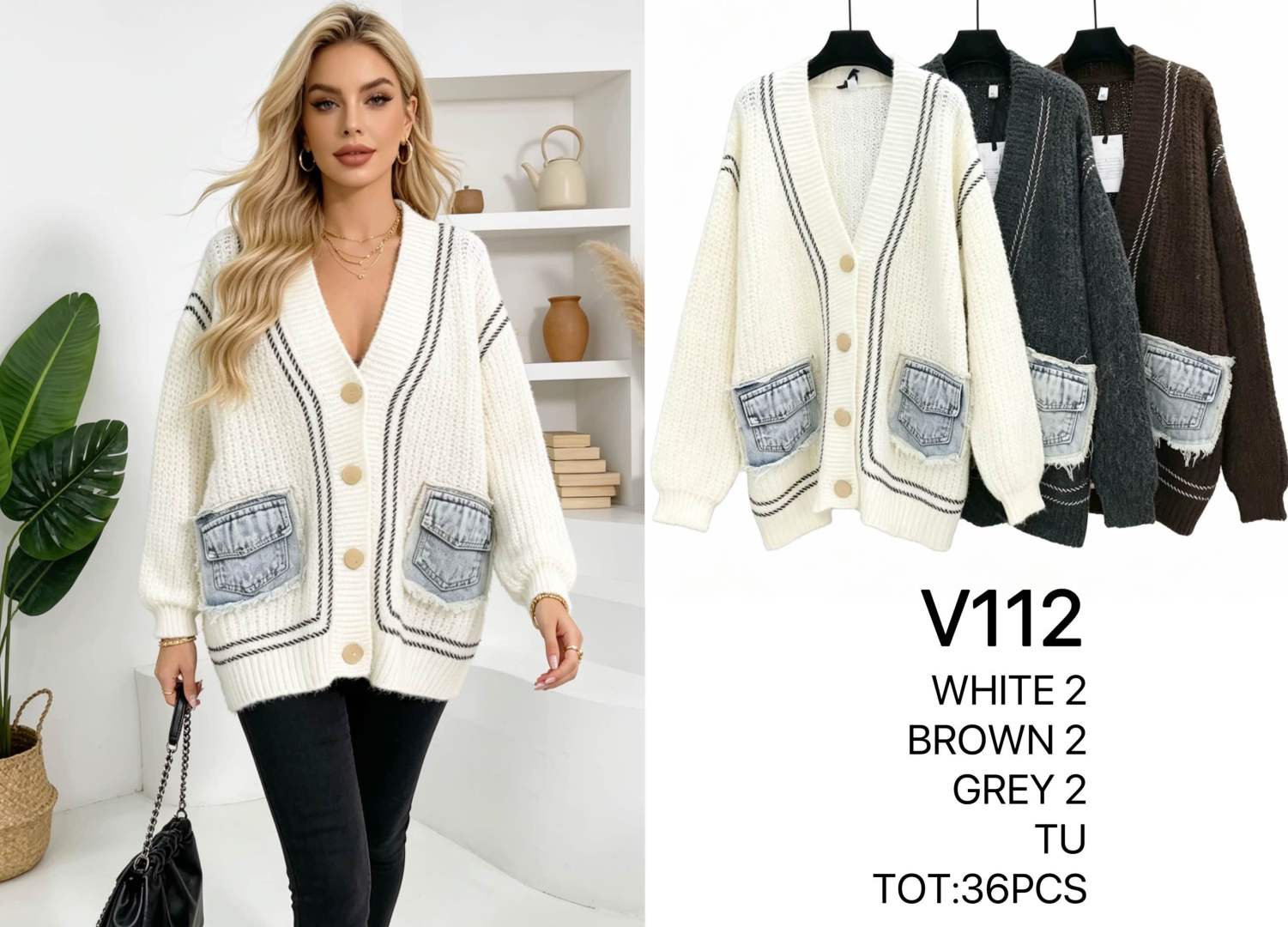 Oversized Cardigan with Pockets