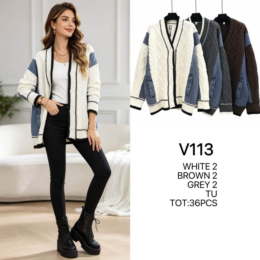 Long Cable-Knit Cardigan