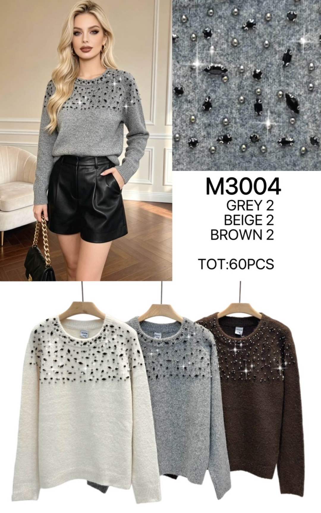 Stud-Detail Sweater