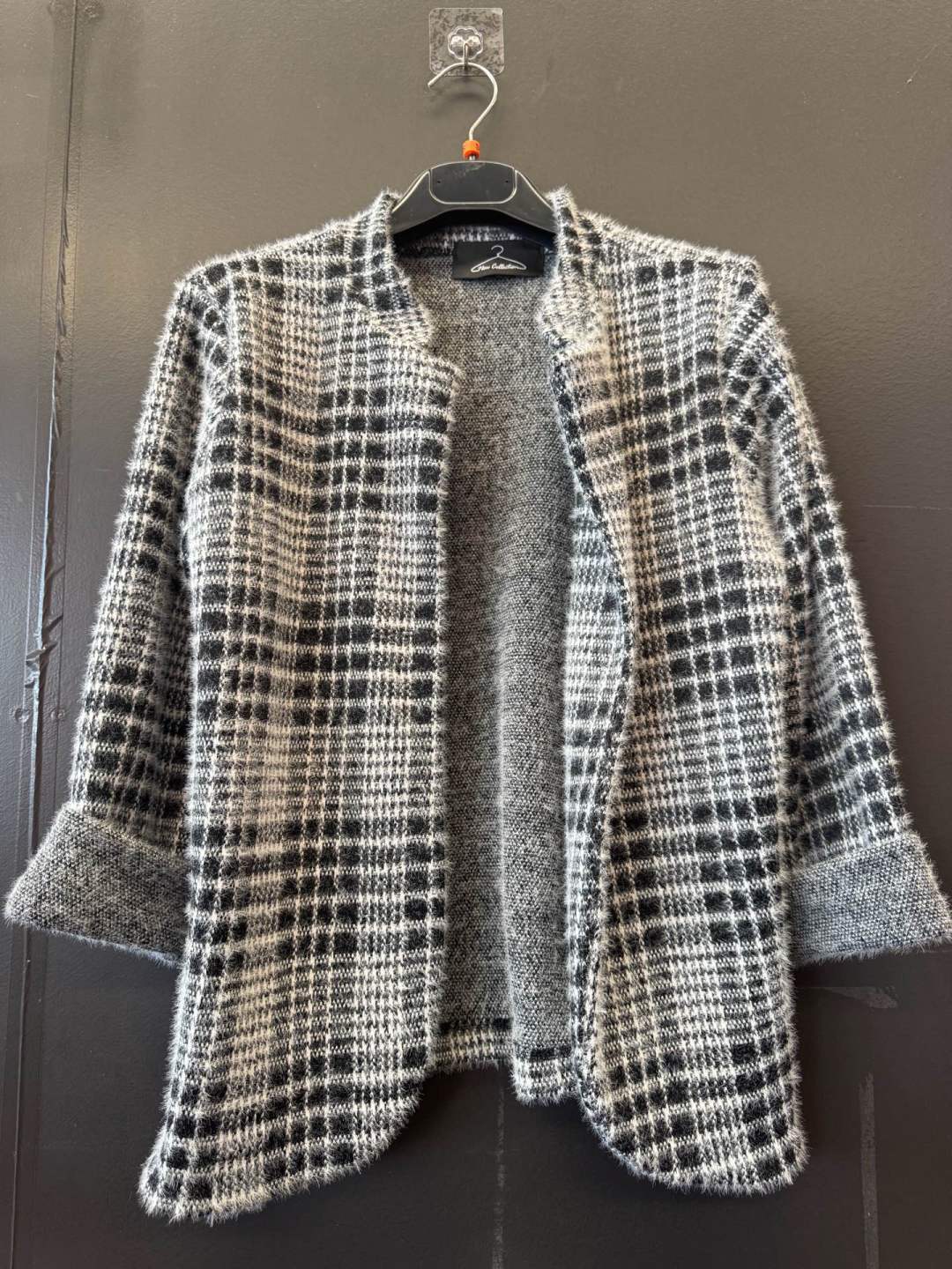 Checked Throw-On Jacket