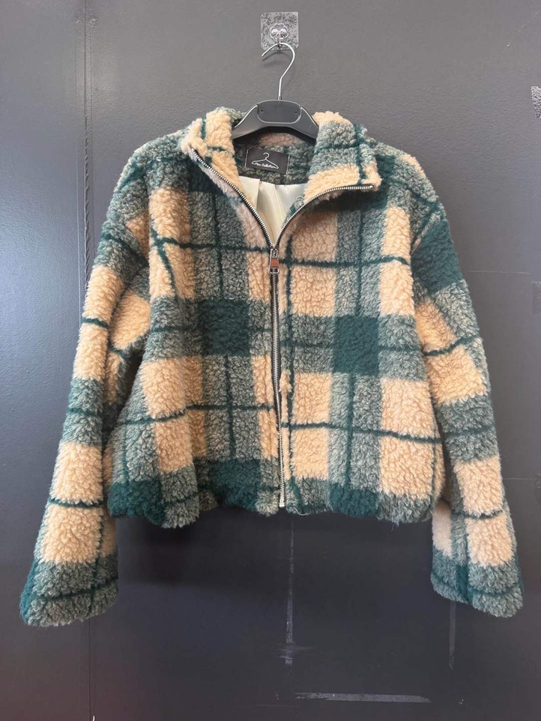 Cropped Check Jacket
