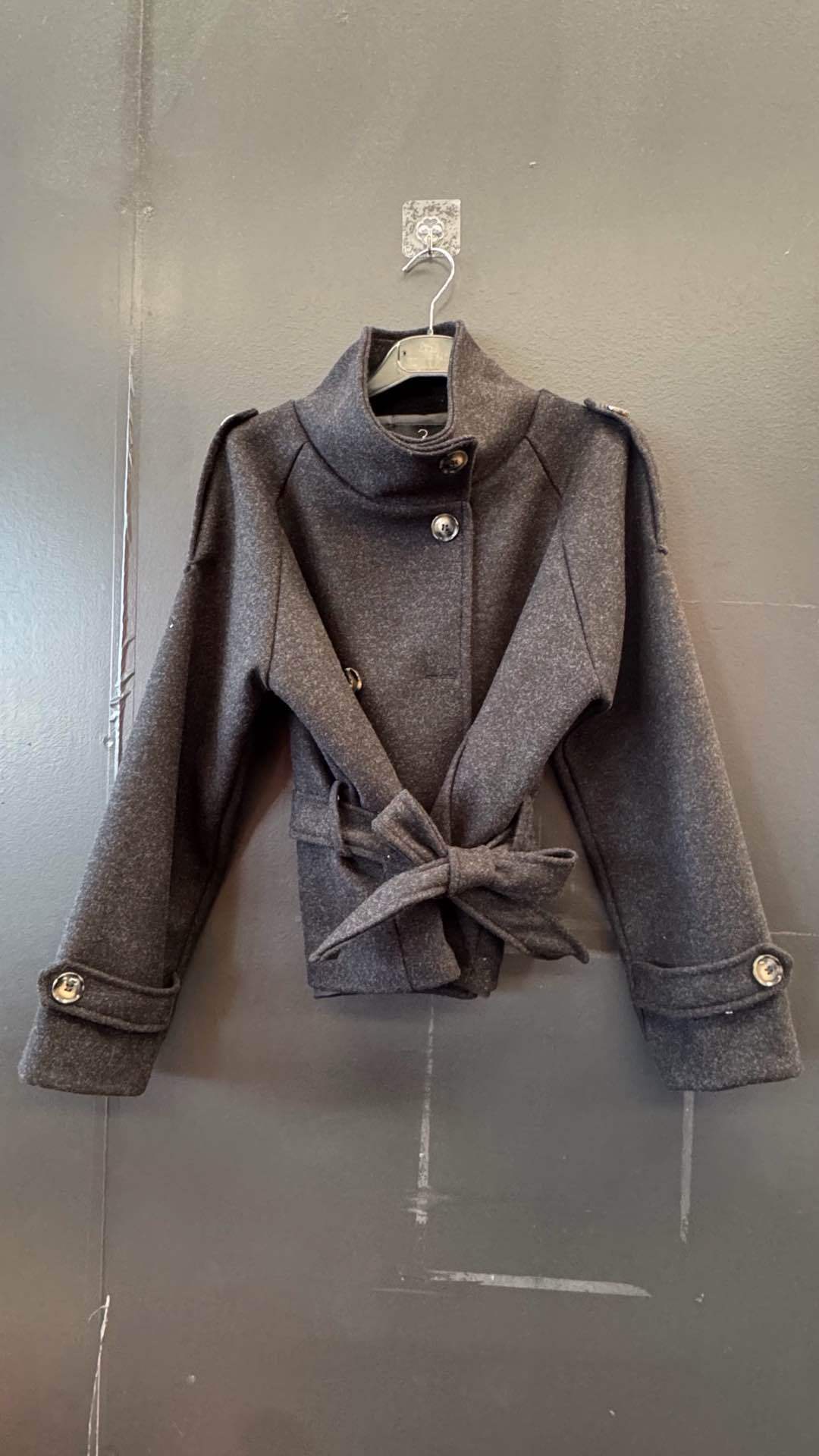 Short Stand‑Collar Coat