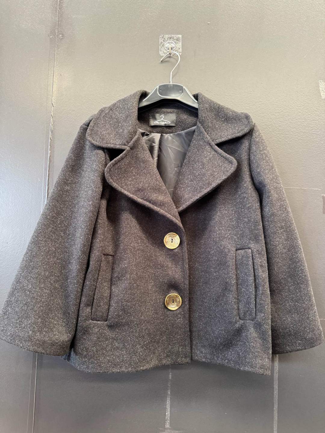 Mini Coat with Notched Lapels