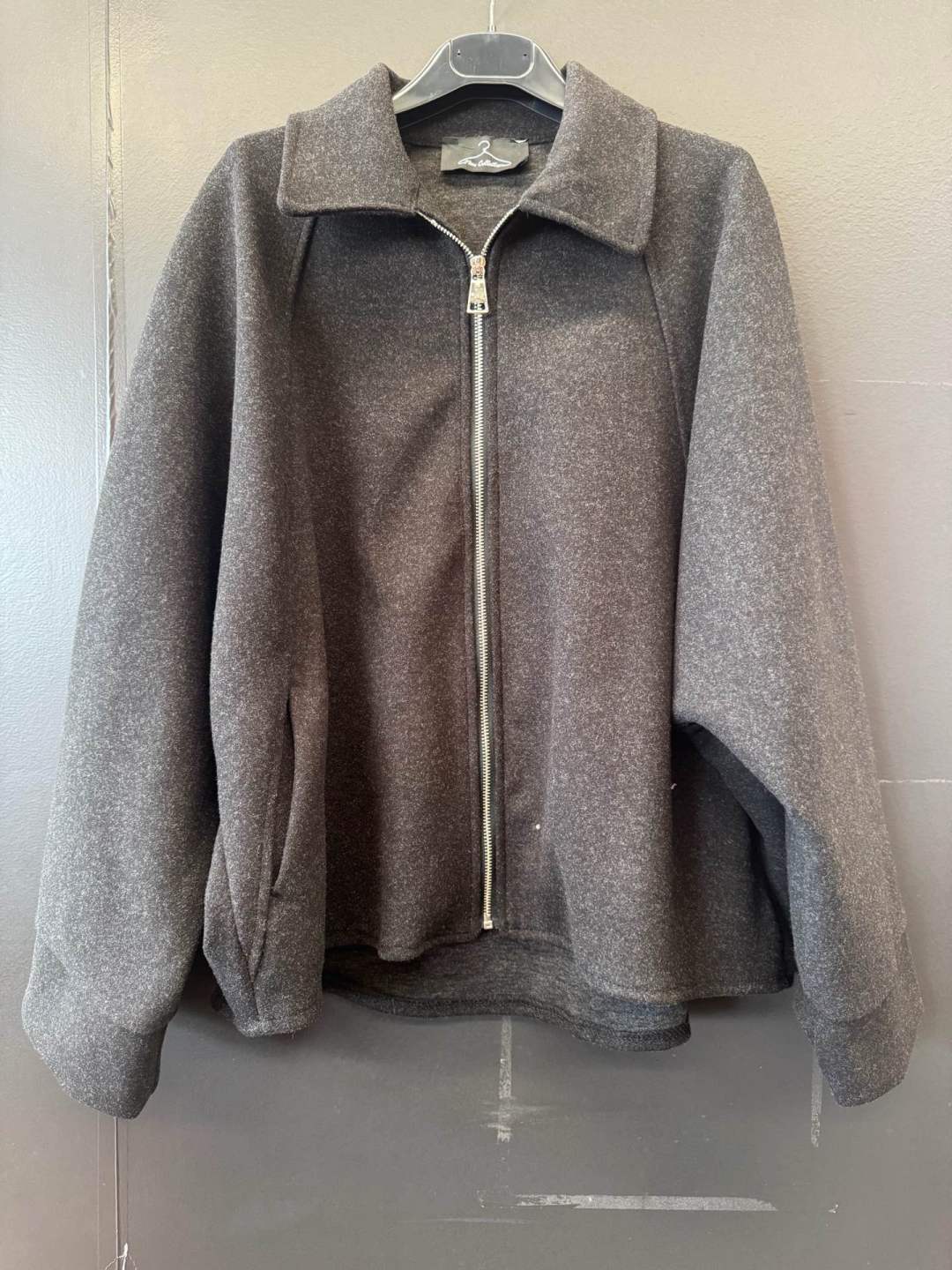Relaxed Jacket with Shirt Collar