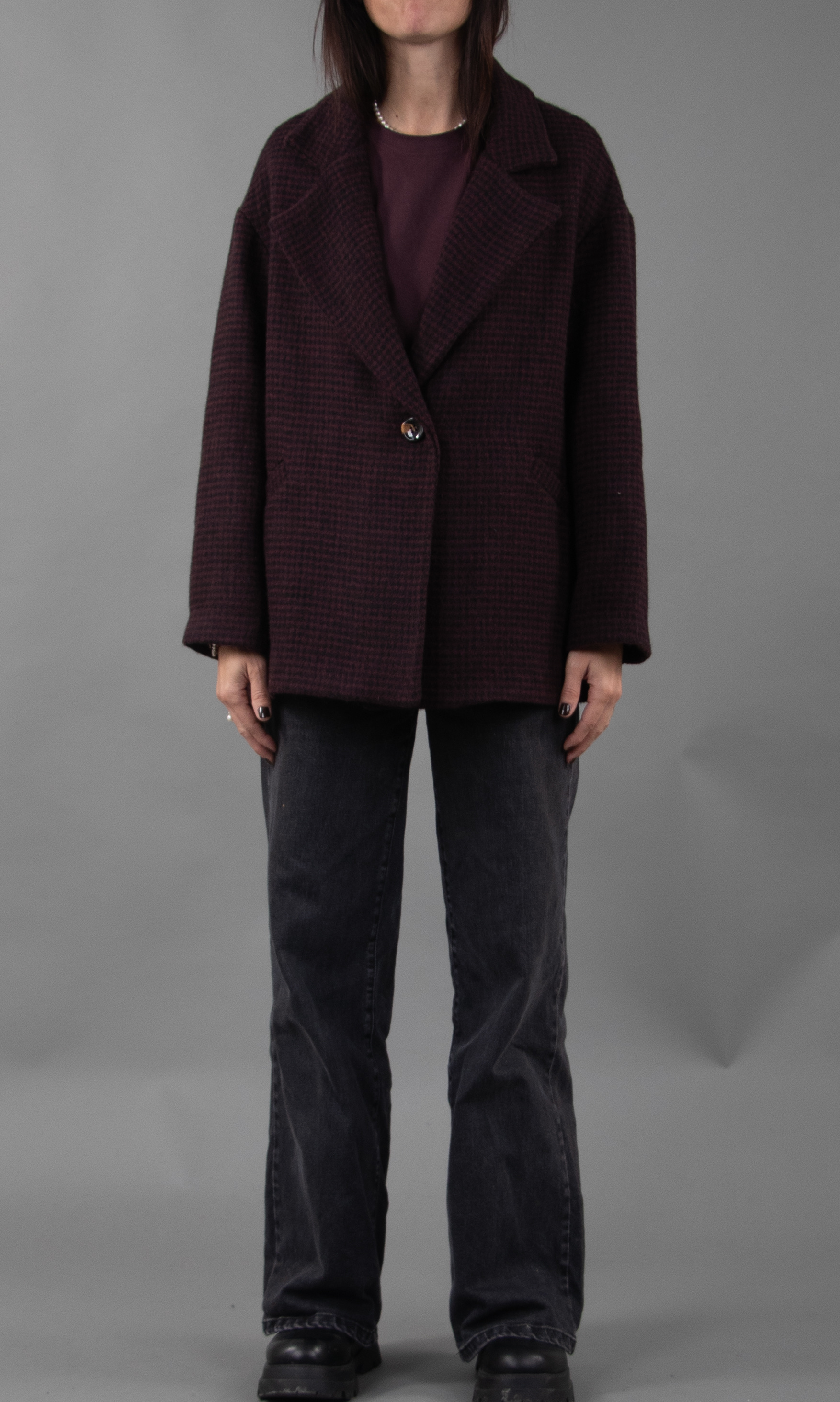 Long Check Coat