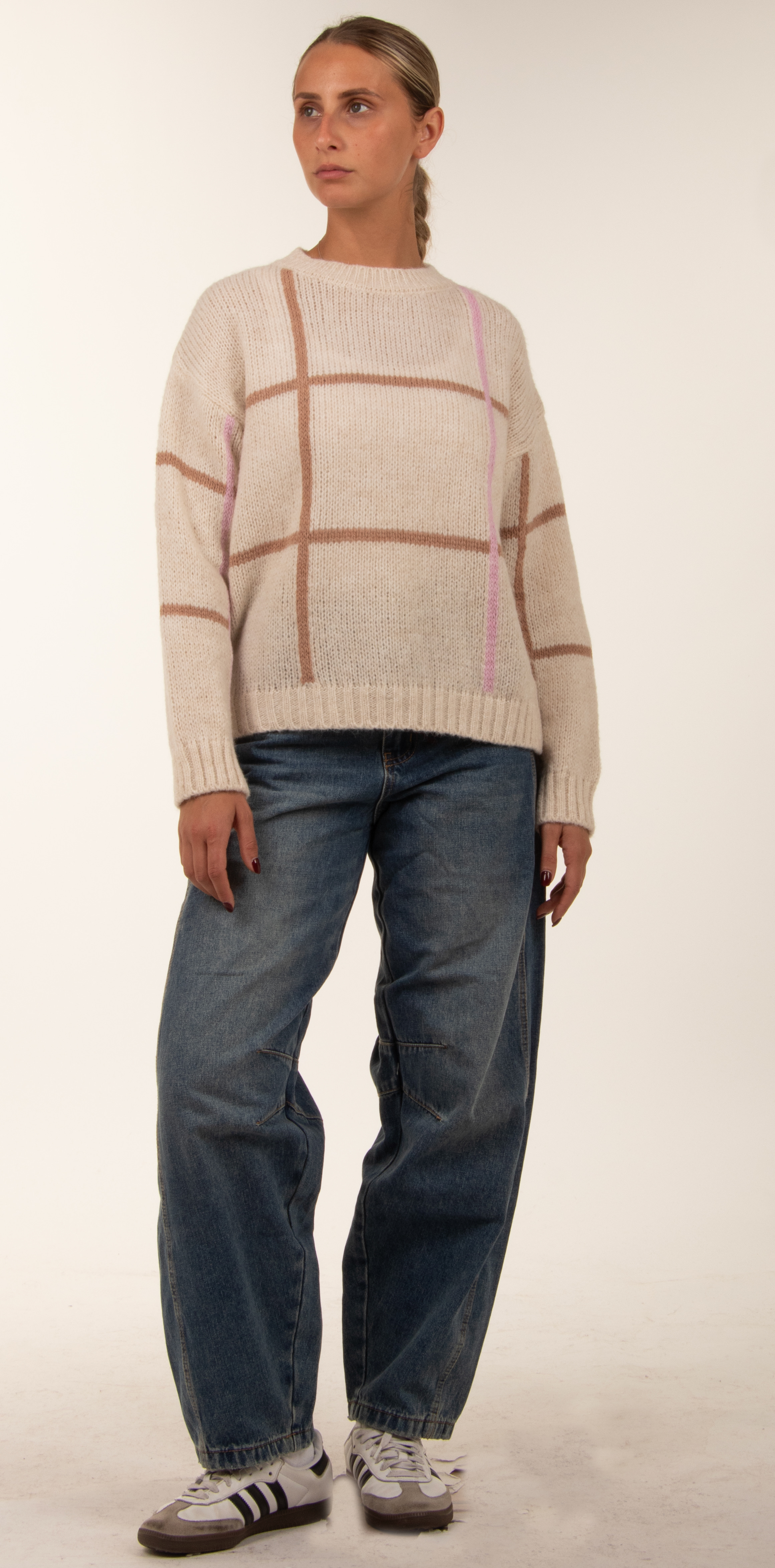 Oversized Checked Sweater