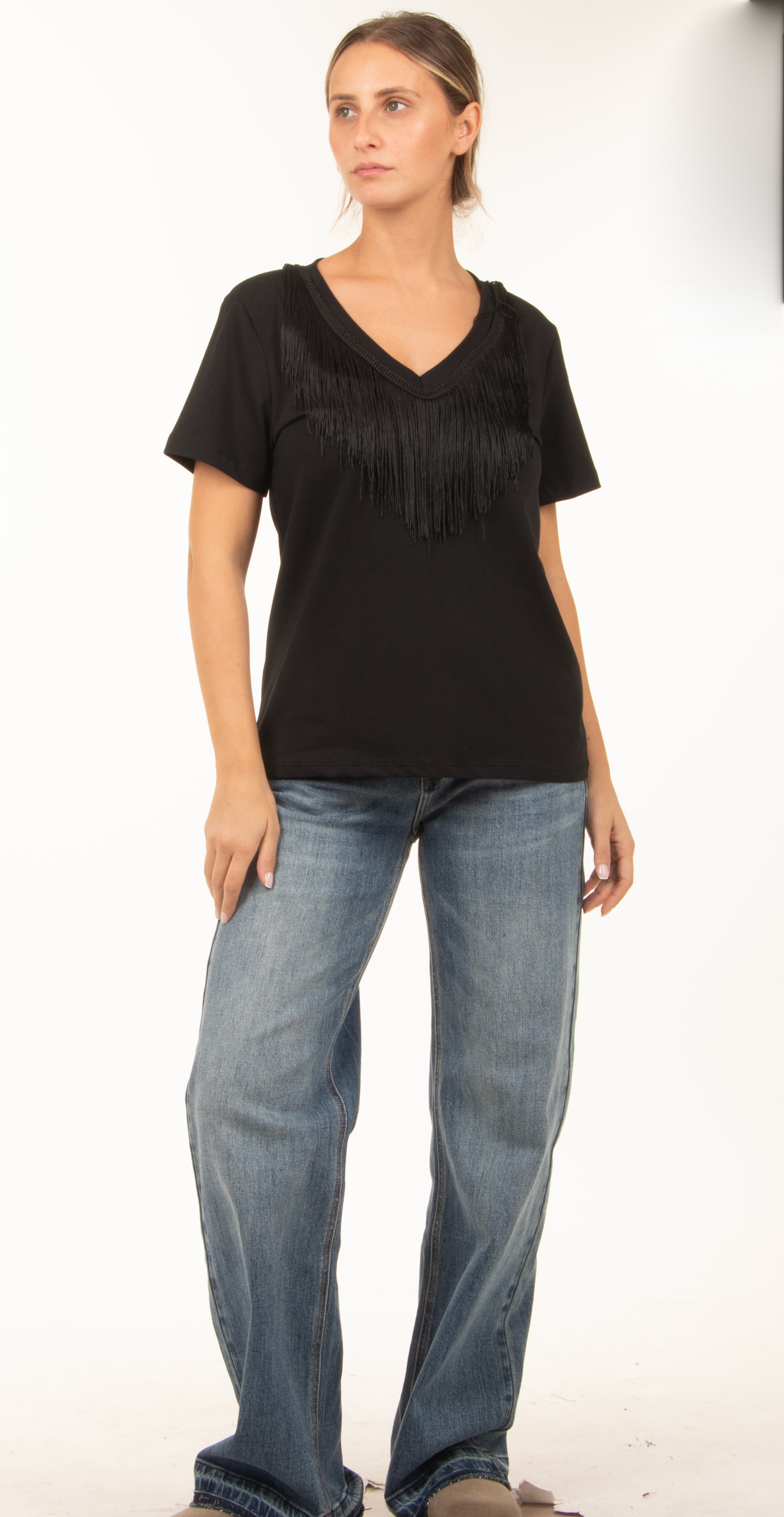 Fringe Detail T‑Shirt