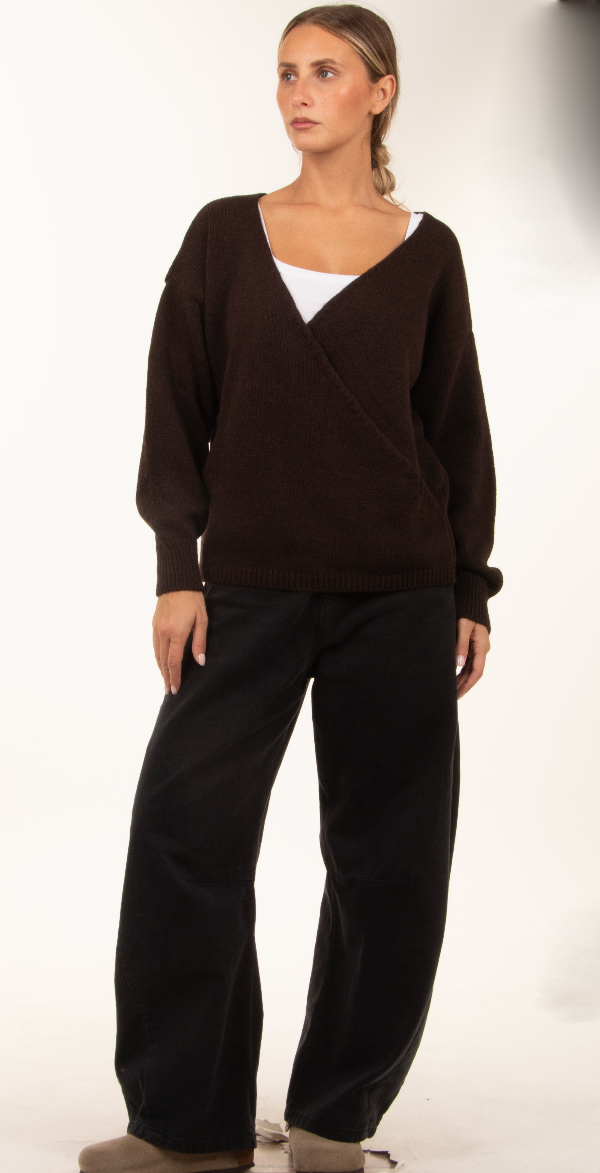 Relaxed V‑Neck Sweater