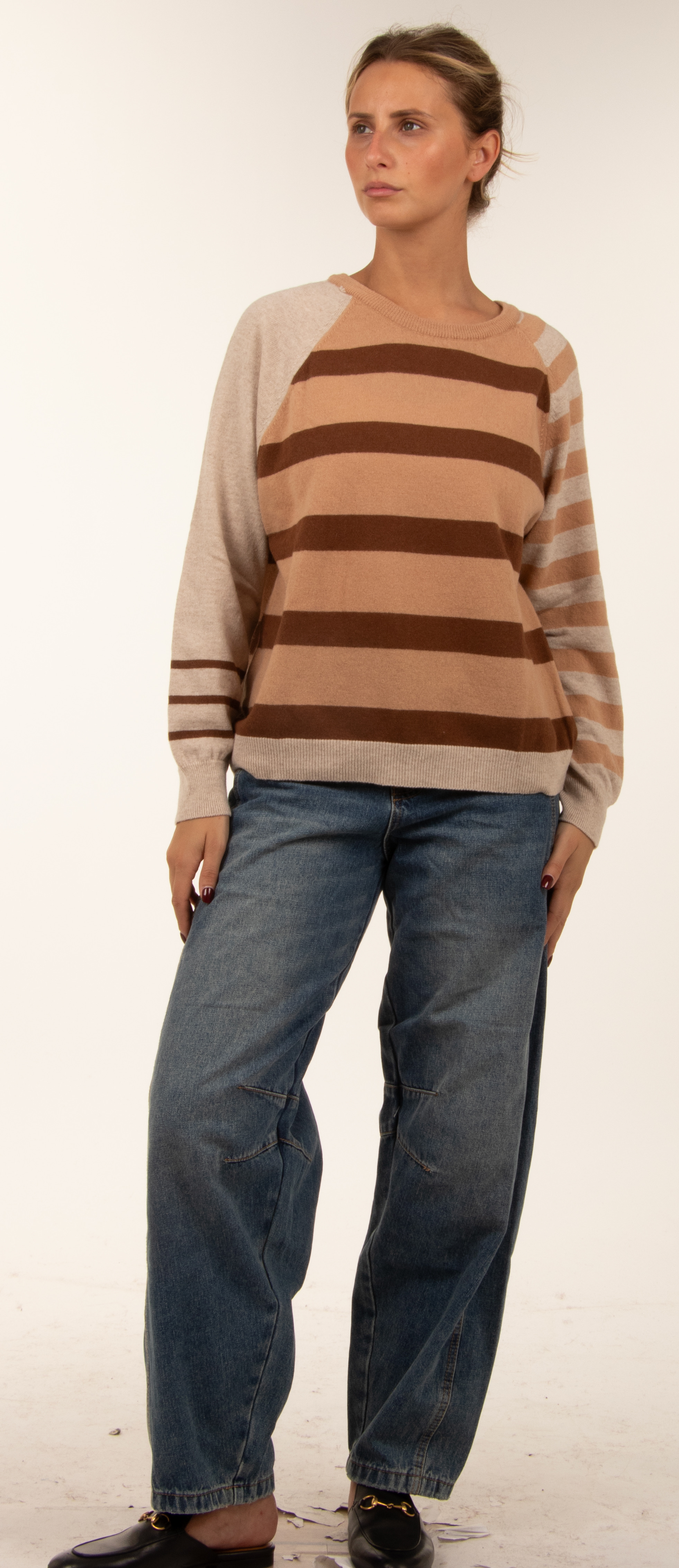 Raglan Striped Sweater