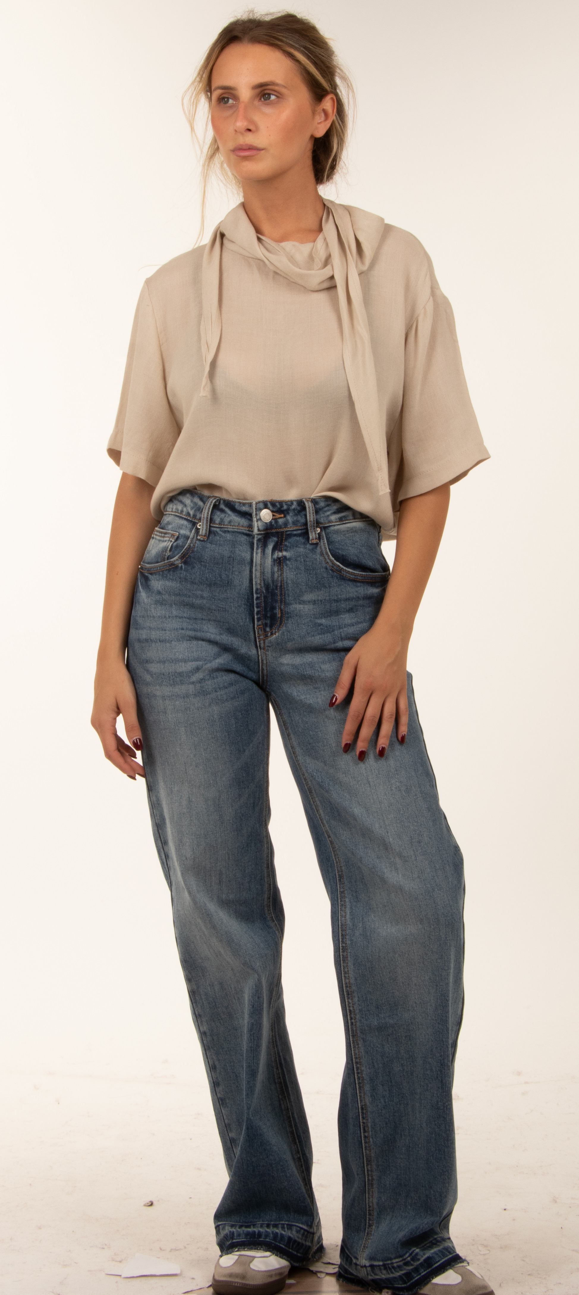 High-Rise Straight Jeans