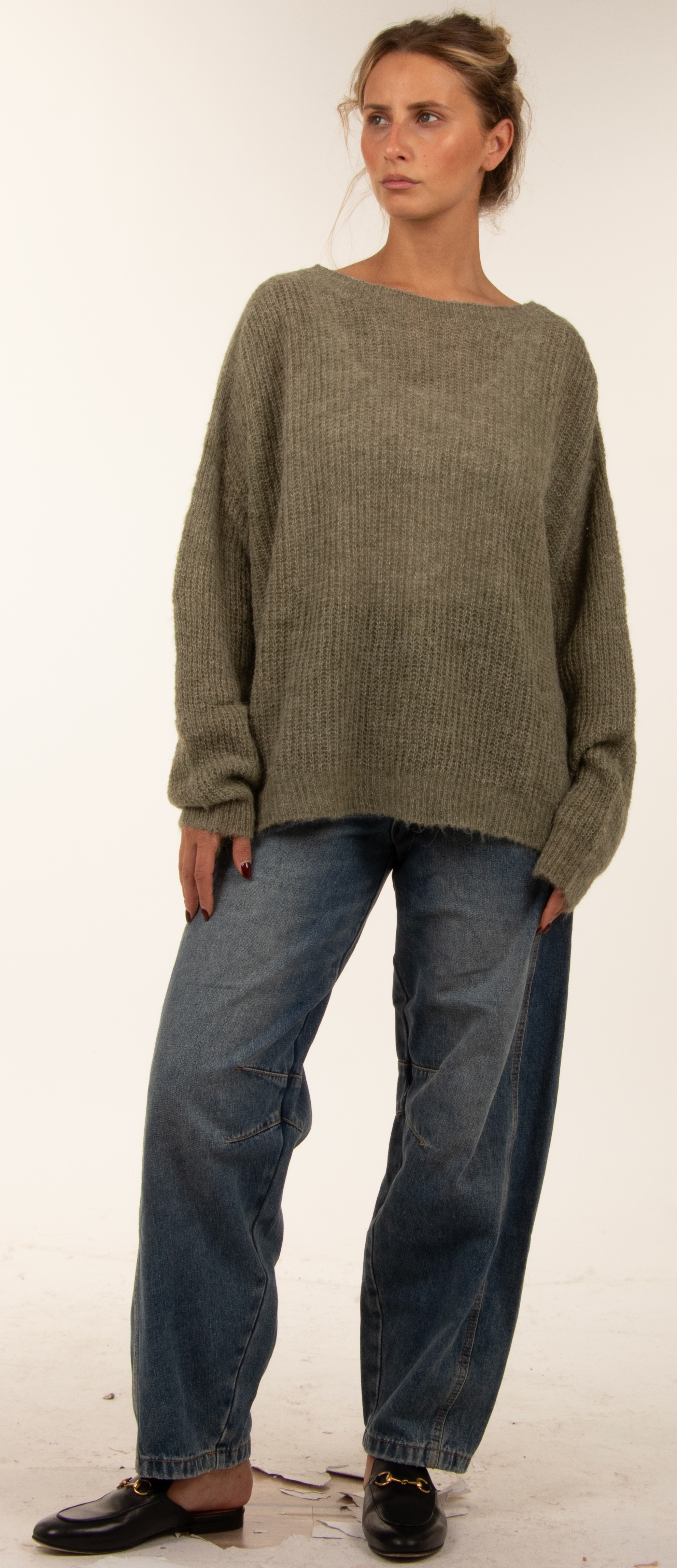 Oversize Boat-Neck Sweater