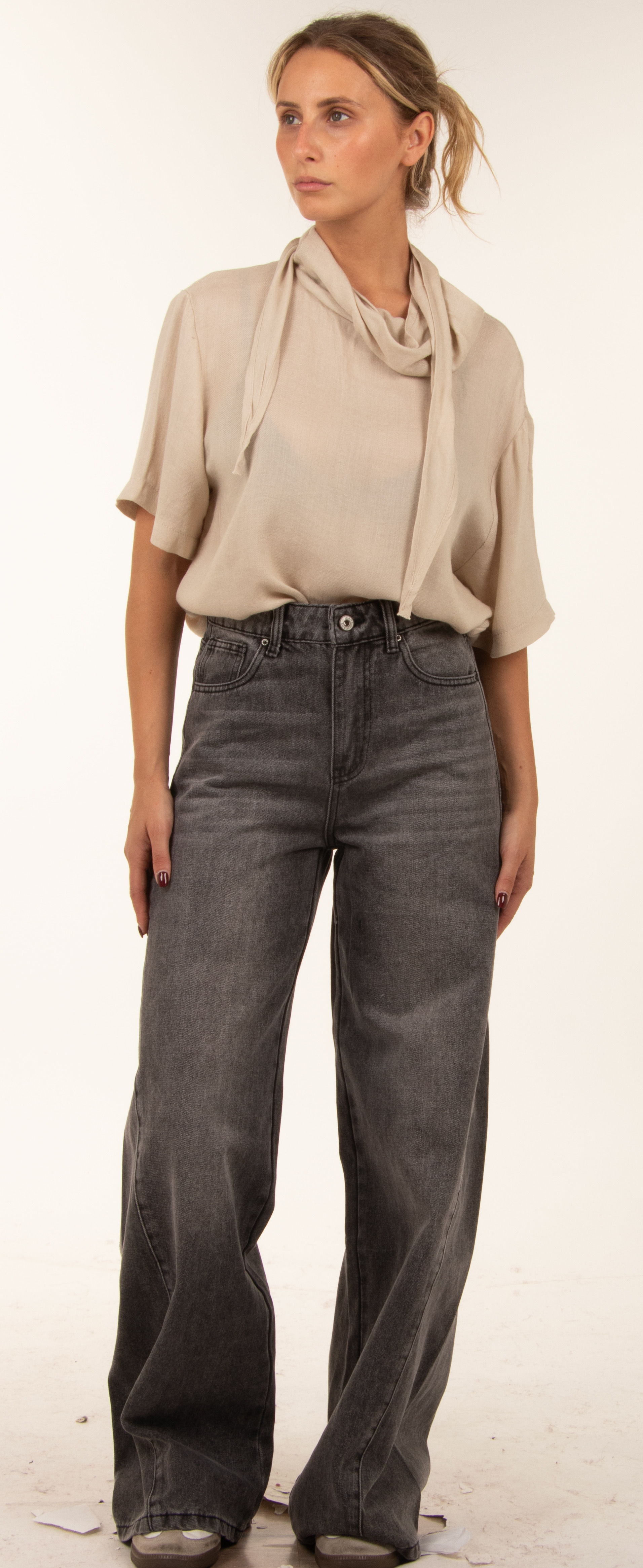 High‑Waist Wide‑Leg Trousers