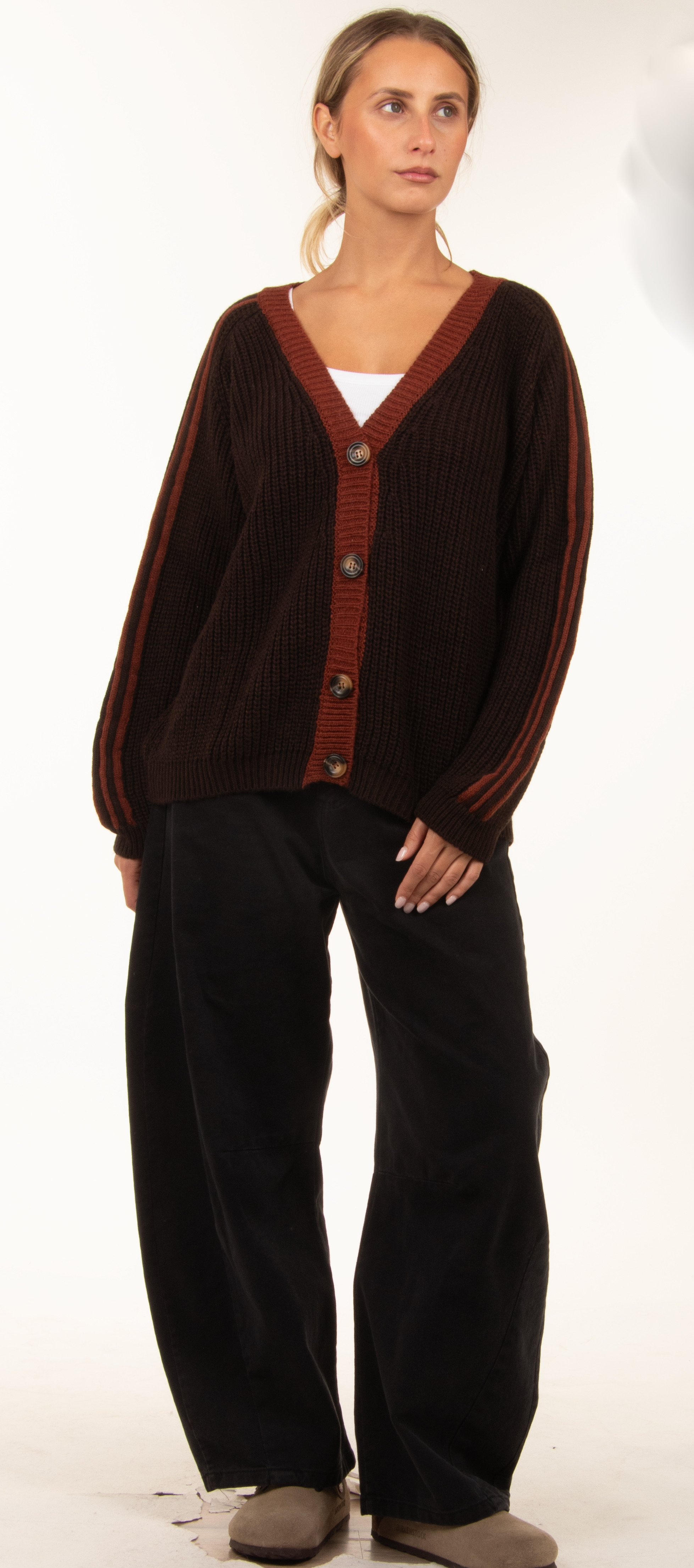 Relaxed Button‑Through Cardigan