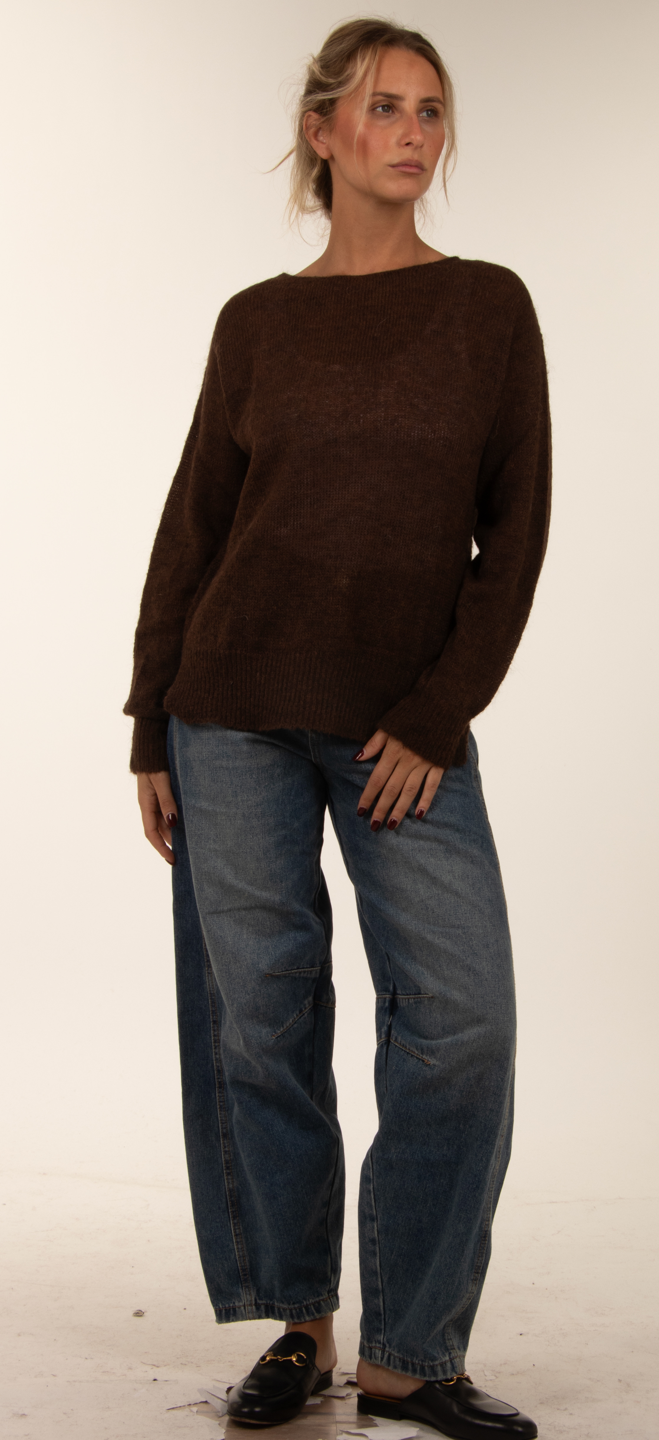 Relaxed Boat‑Neck Sweater