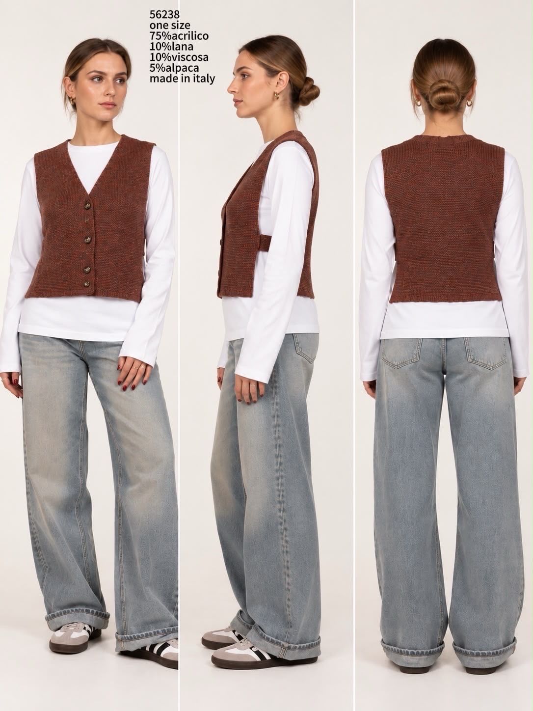 V-Neck Knit Vest