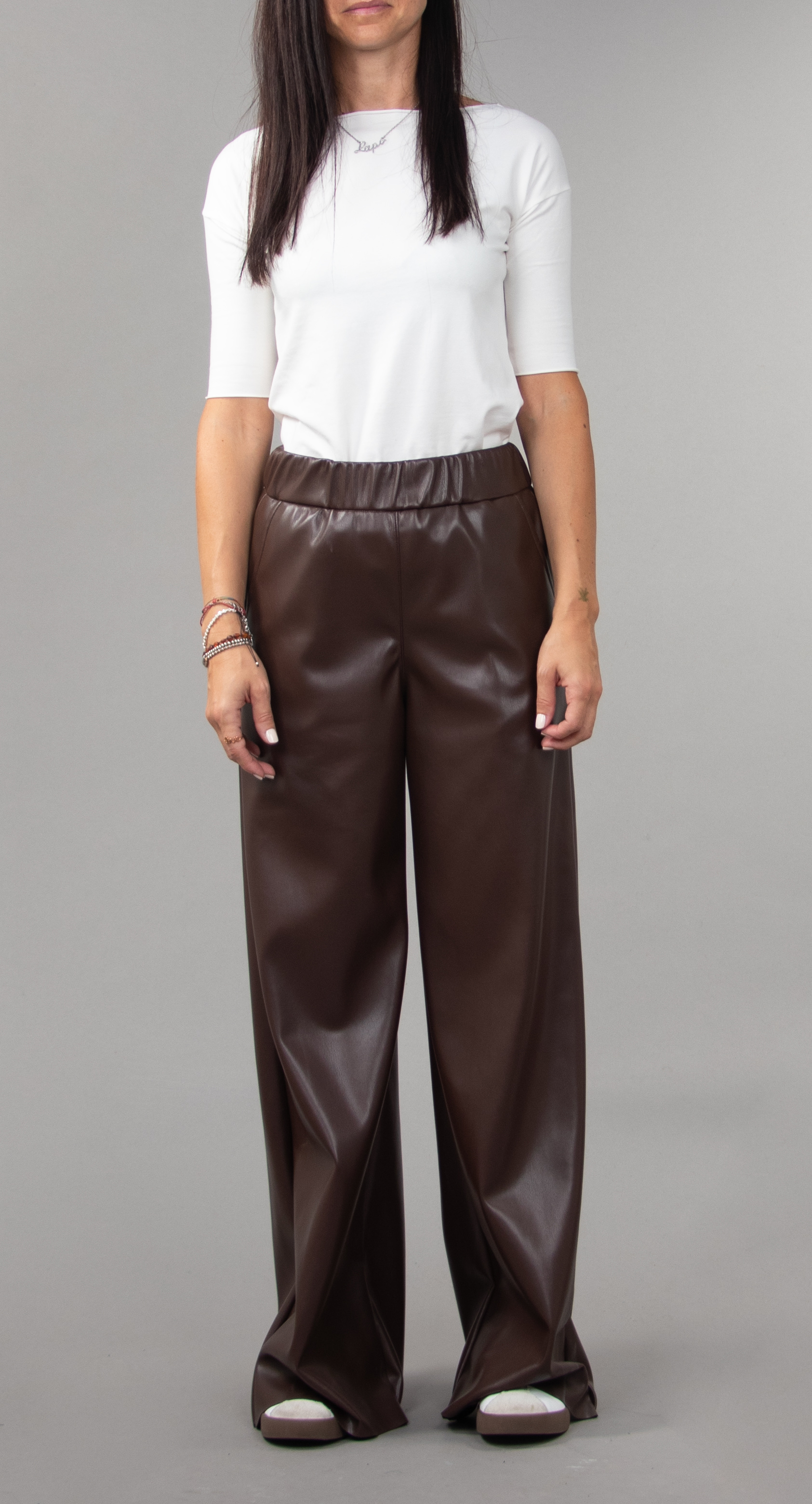 Wide-Leg Trousers with Elastic Waist