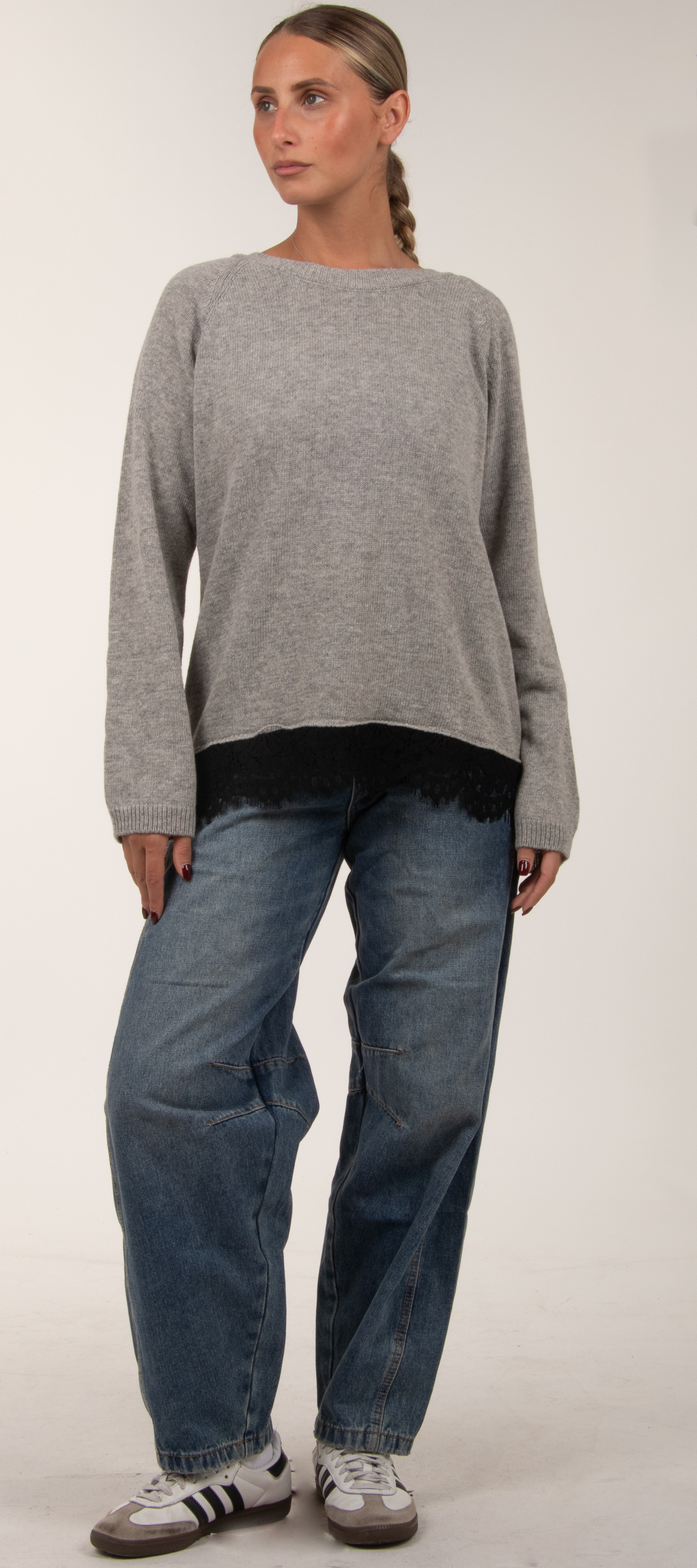Lace-Trim Sweater