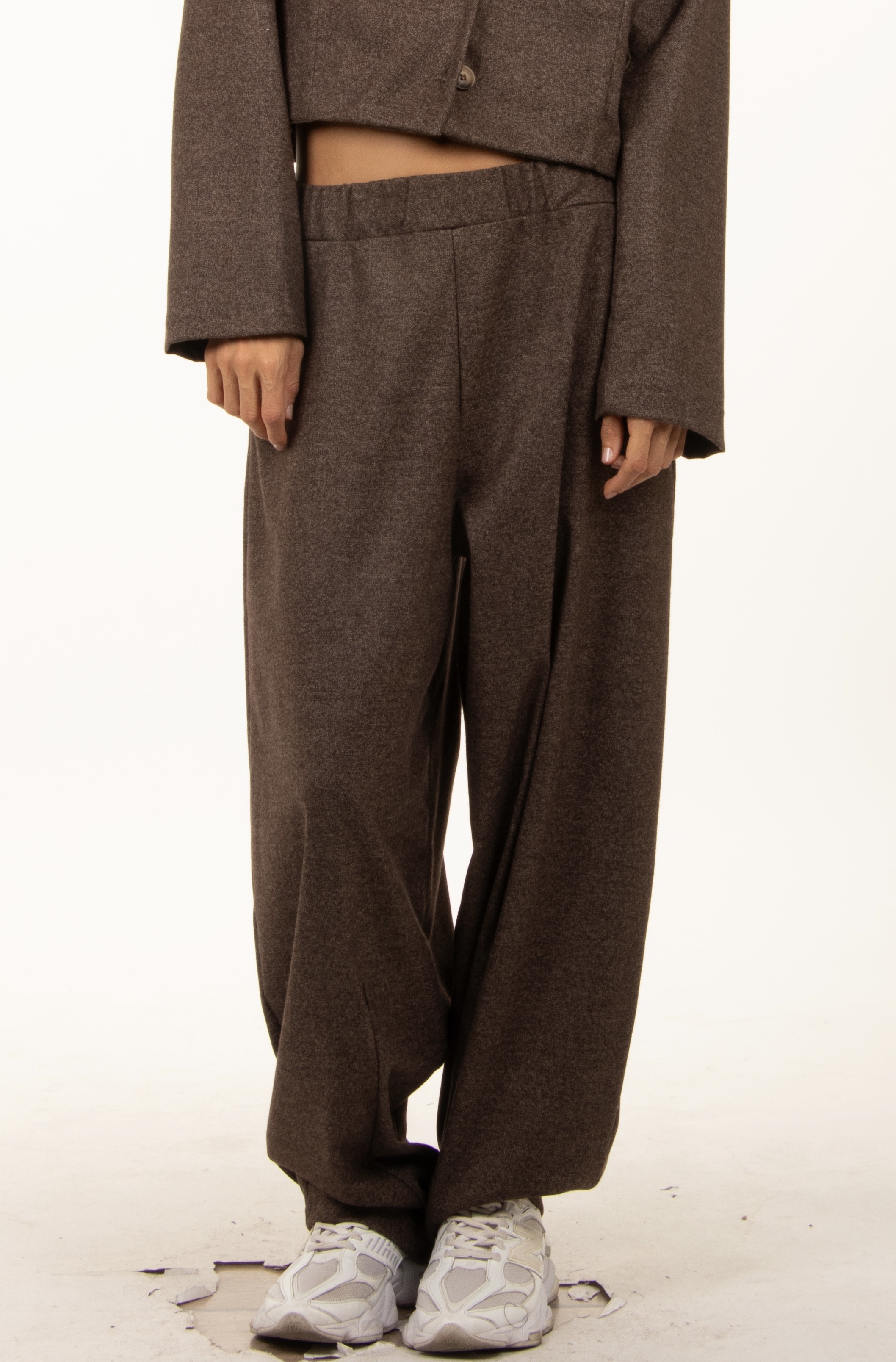 Wide‑Leg Trousers with Elastic Waist