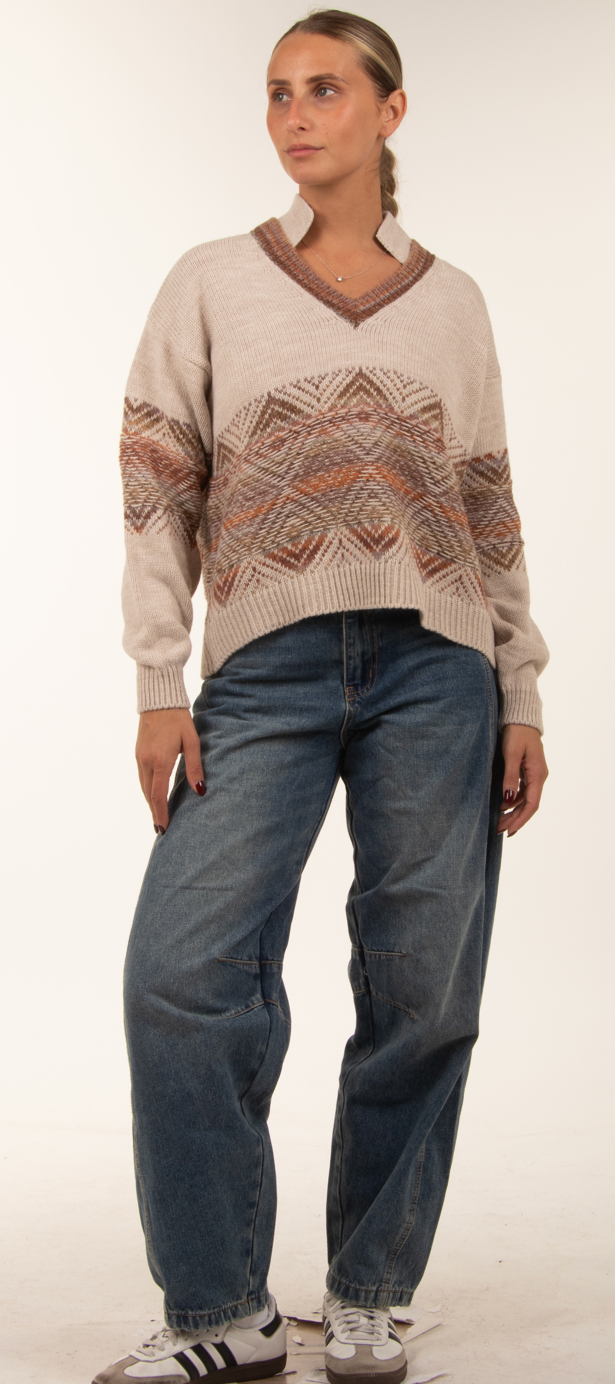 Relaxed V‑Neck Sweater
