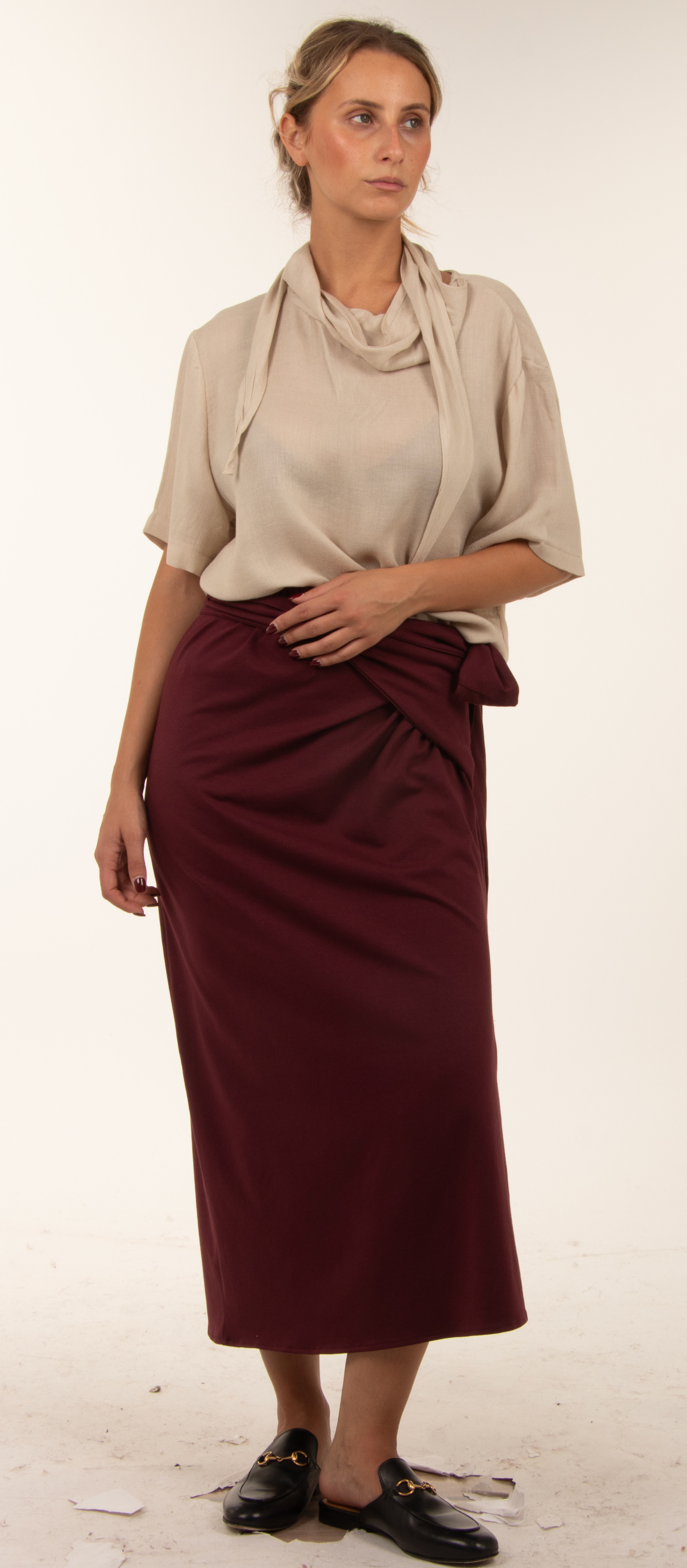 Wrap Midi Skirt