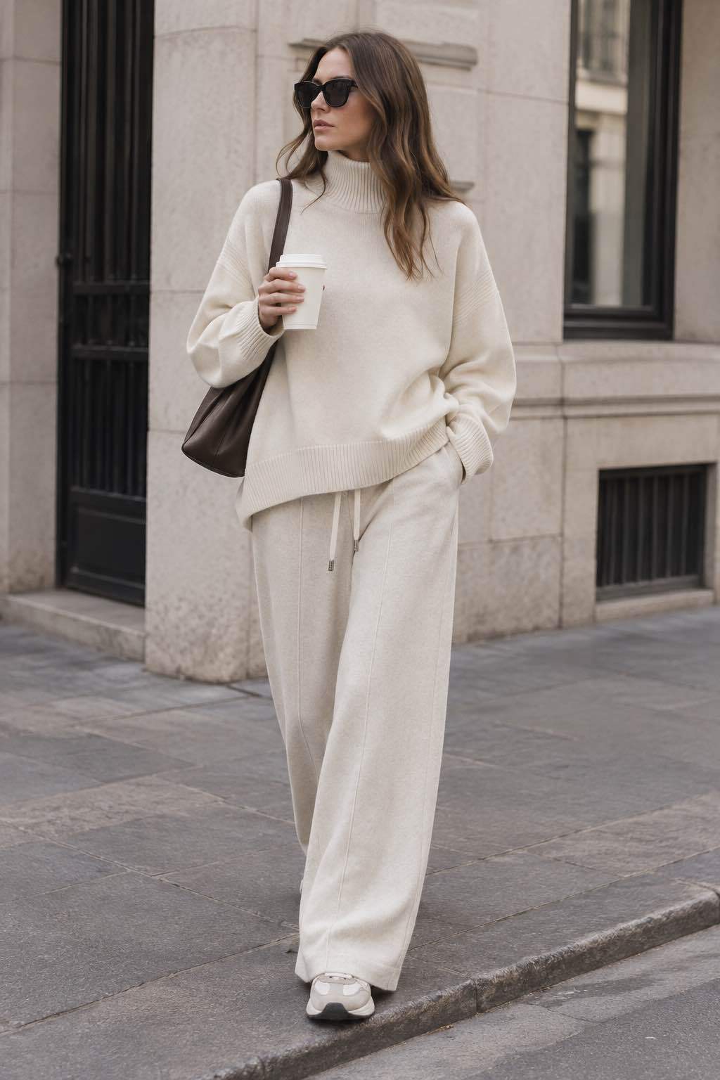 Oversize Funnel-Neck Sweater