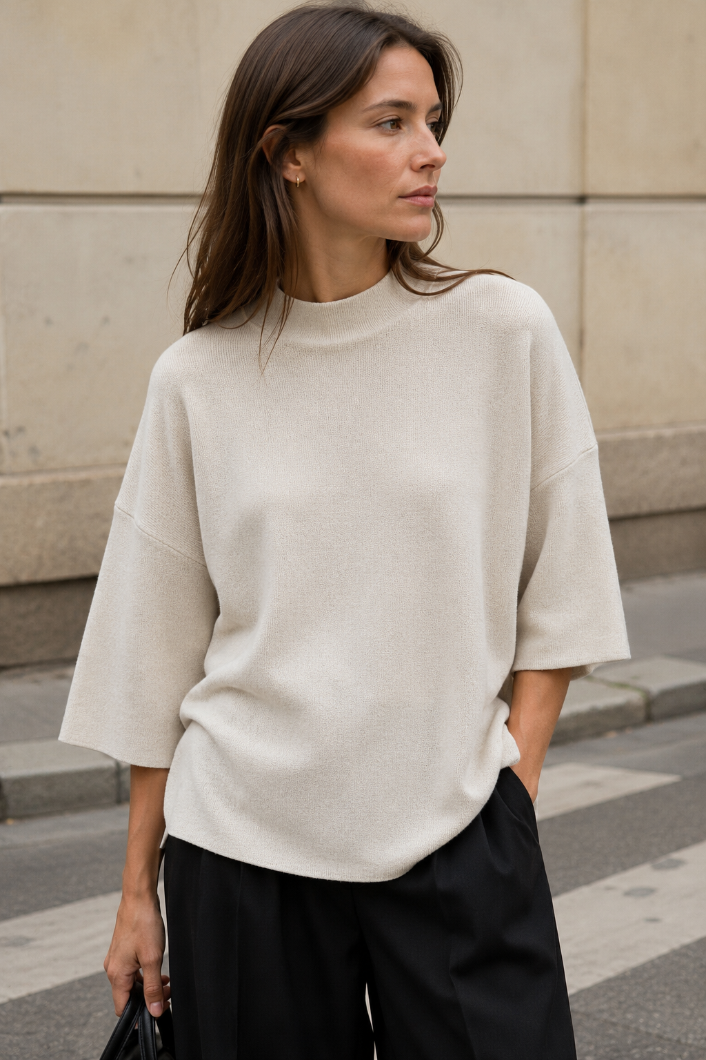Oversize Mock-Neck Top
