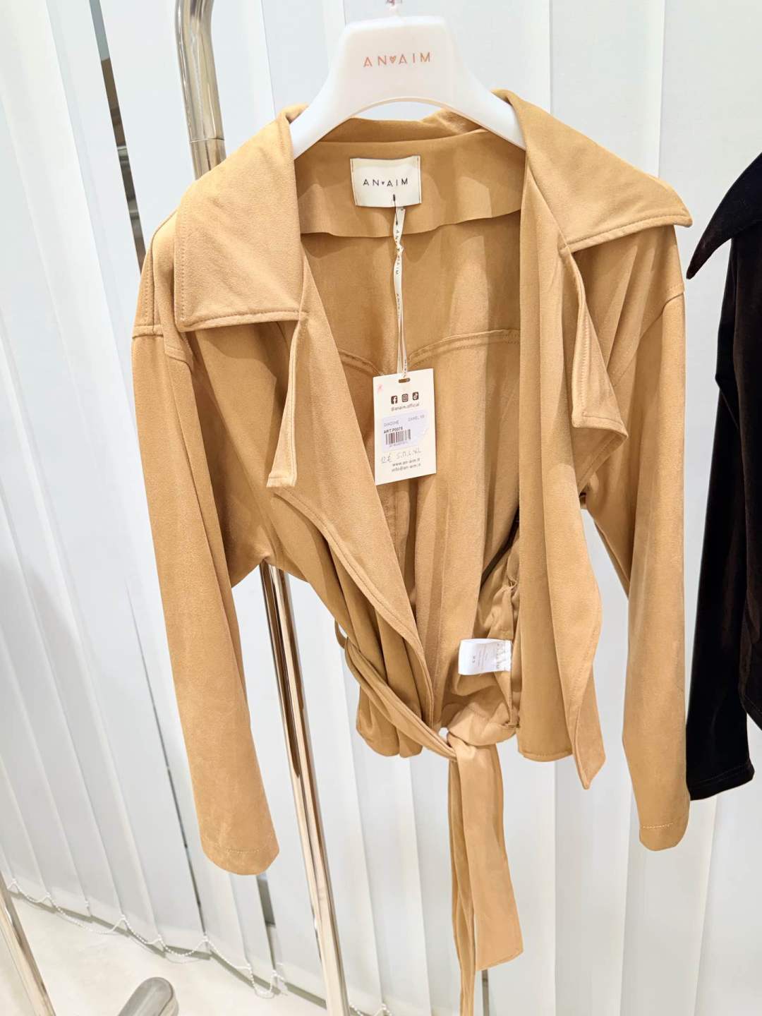 Tie-Waist Draped Jacket