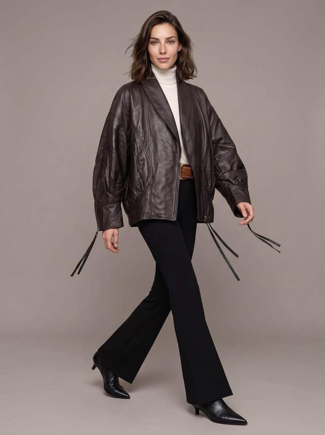Oversize Jacket with Stand Collar